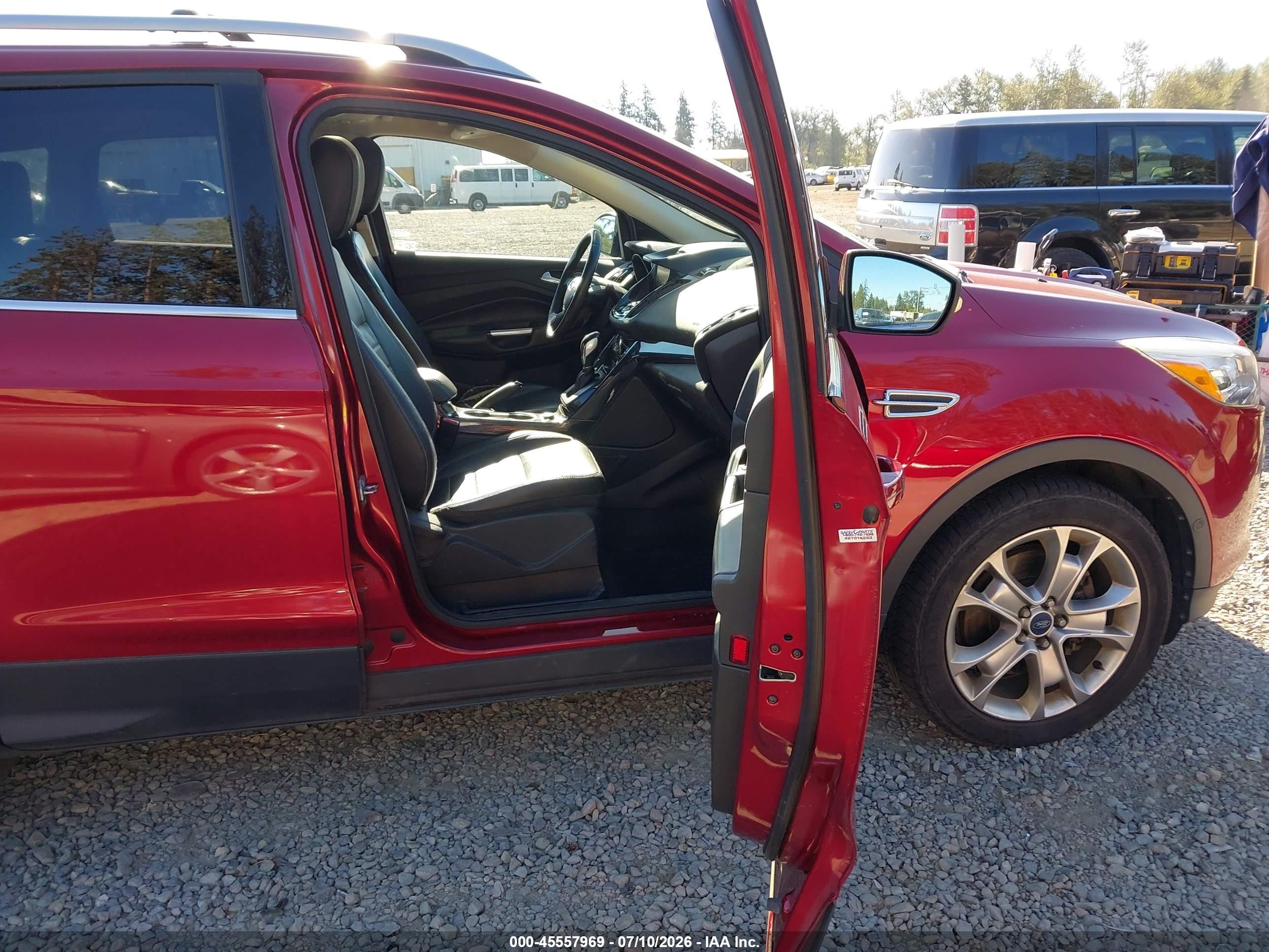 2014 Ford Escape Titanium Red vin: 1FMCU9J97EUE27707