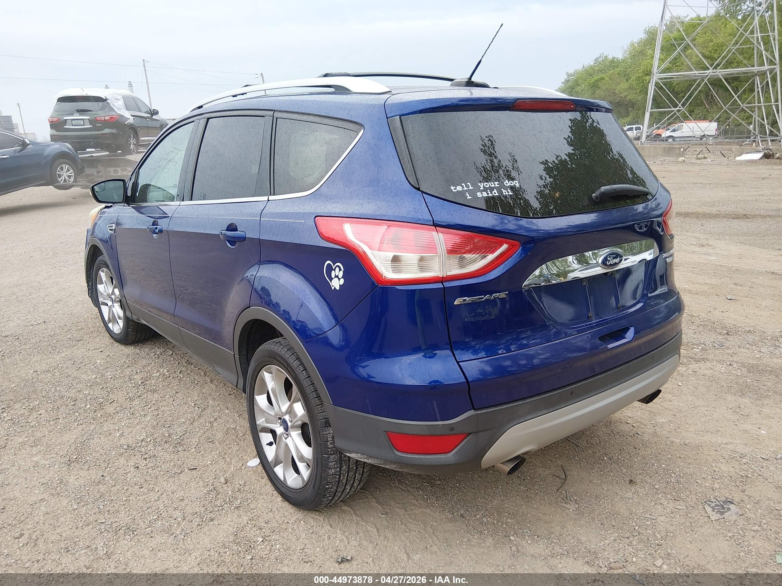 2015 Ford Escape Titanium Blue vin: 1FMCU9J97FUB46783