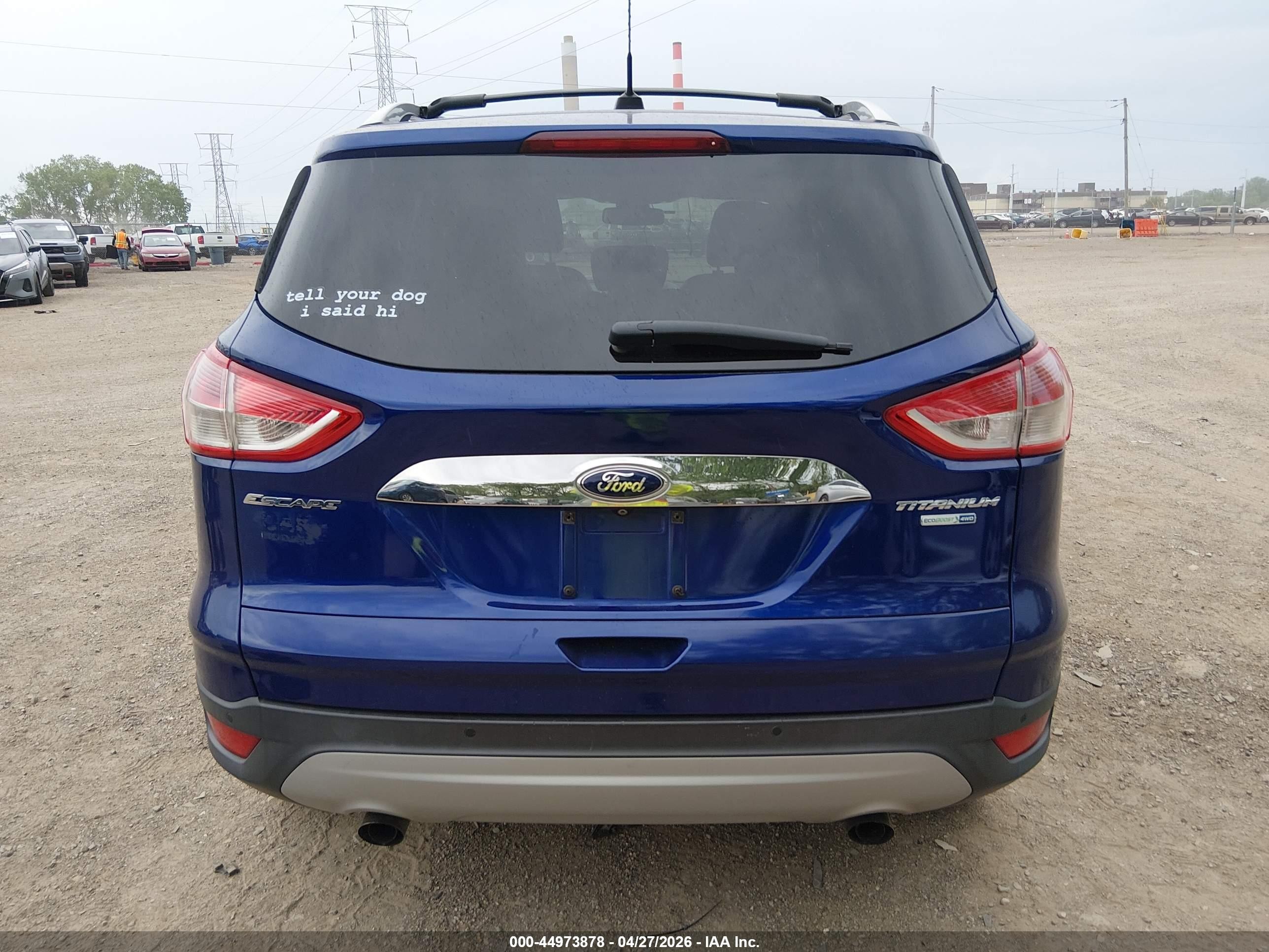 2015 Ford Escape Titanium Blue vin: 1FMCU9J97FUB46783