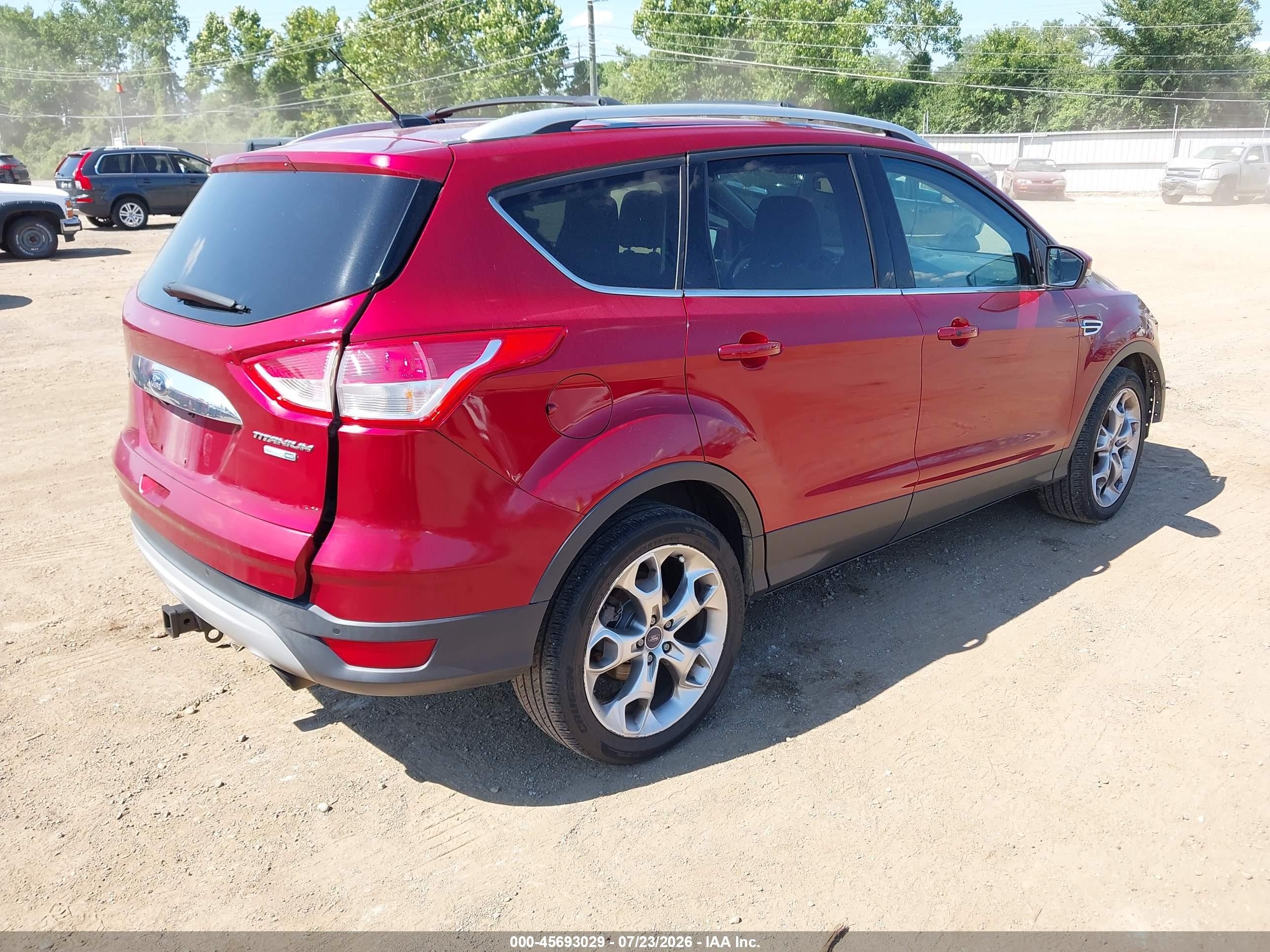 2015 Ford Escape Titanium Бордовый vin: 1FMCU9J97FUB59243