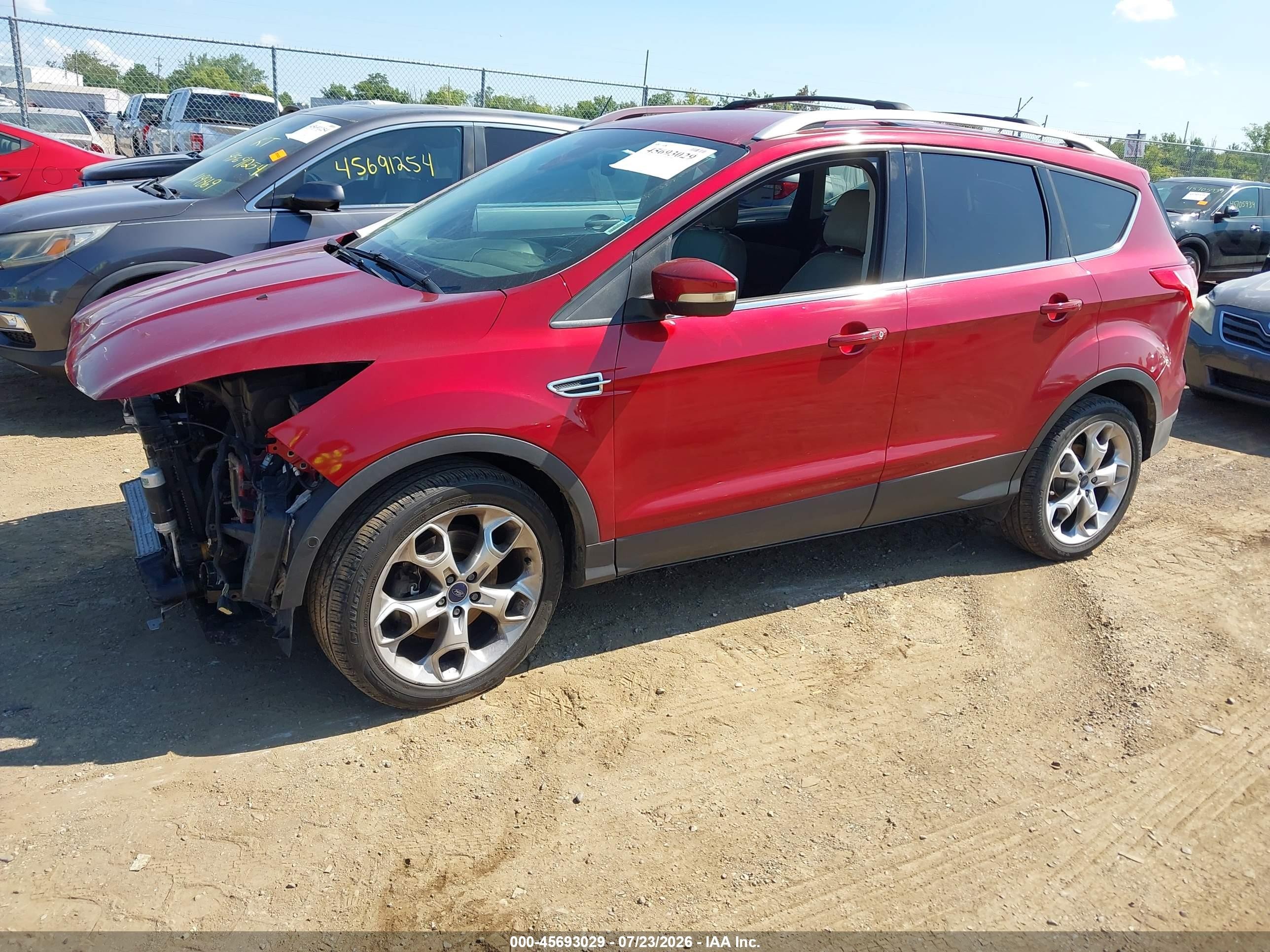 2015 Ford Escape Titanium Бордовый vin: 1FMCU9J97FUB59243