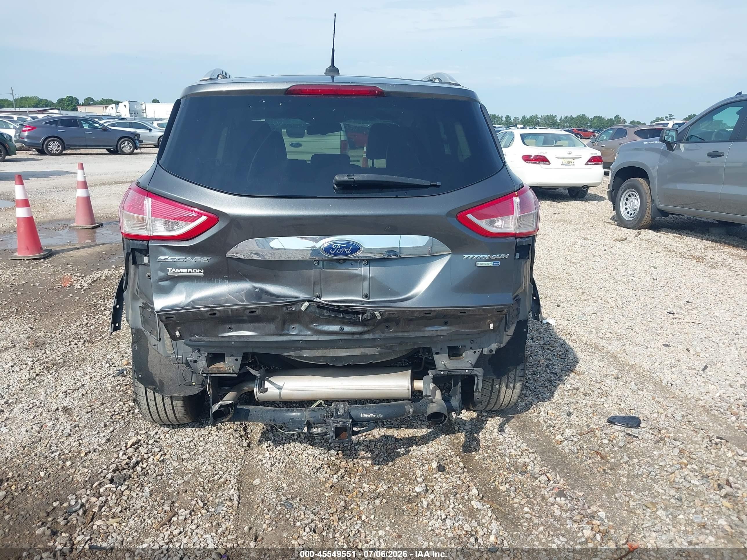 2015 Ford Escape Titanium Серый vin: 1FMCU9J97FUC29291