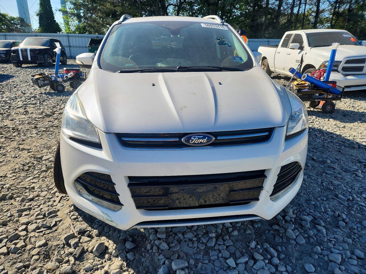 2016 Ford Escape Titanium White vin: 1FMCU9J97GUA48693