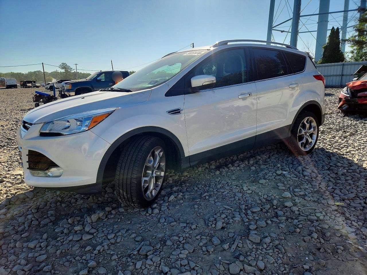 2016 Ford Escape Titanium White vin: 1FMCU9J97GUA48693