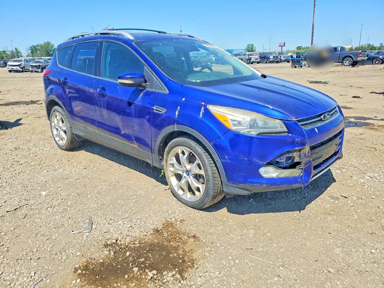 2013 Ford Escape Titanium Синий vin: 1FMCU9J98DUB14311