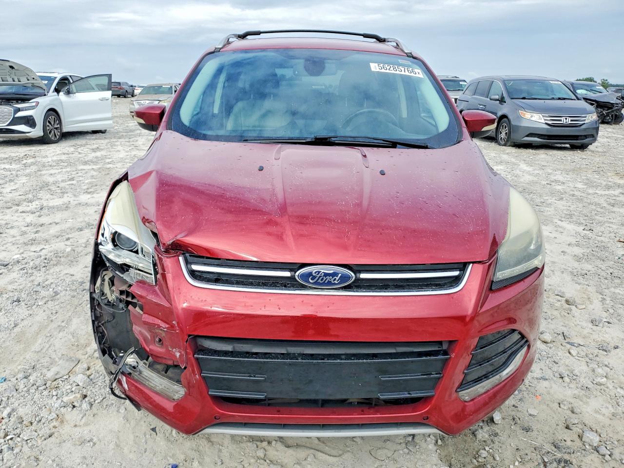 2014 Ford Escape Titanium Red vin: 1FMCU9J98EUA02545