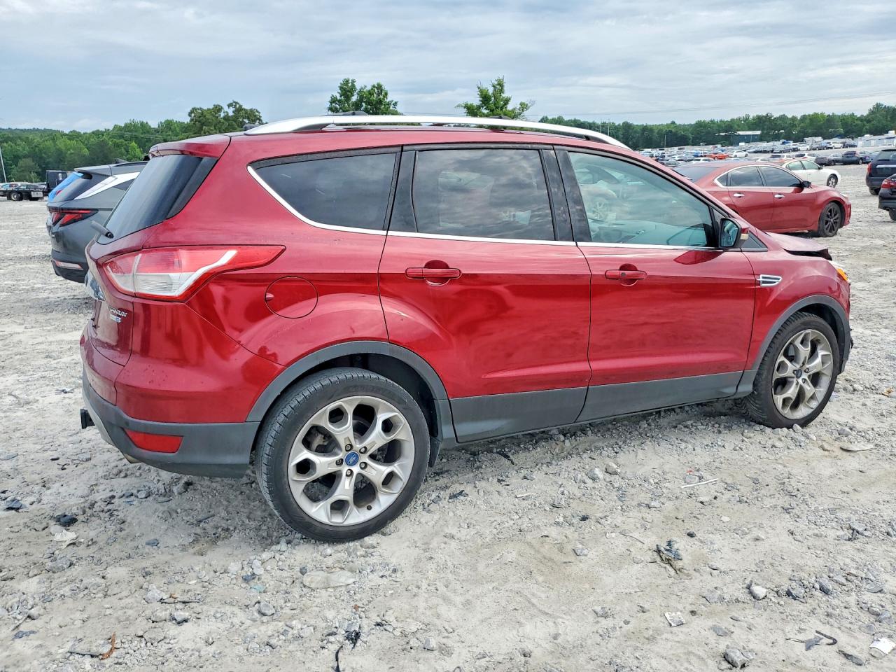 2014 Ford Escape Titanium Red vin: 1FMCU9J98EUA02545