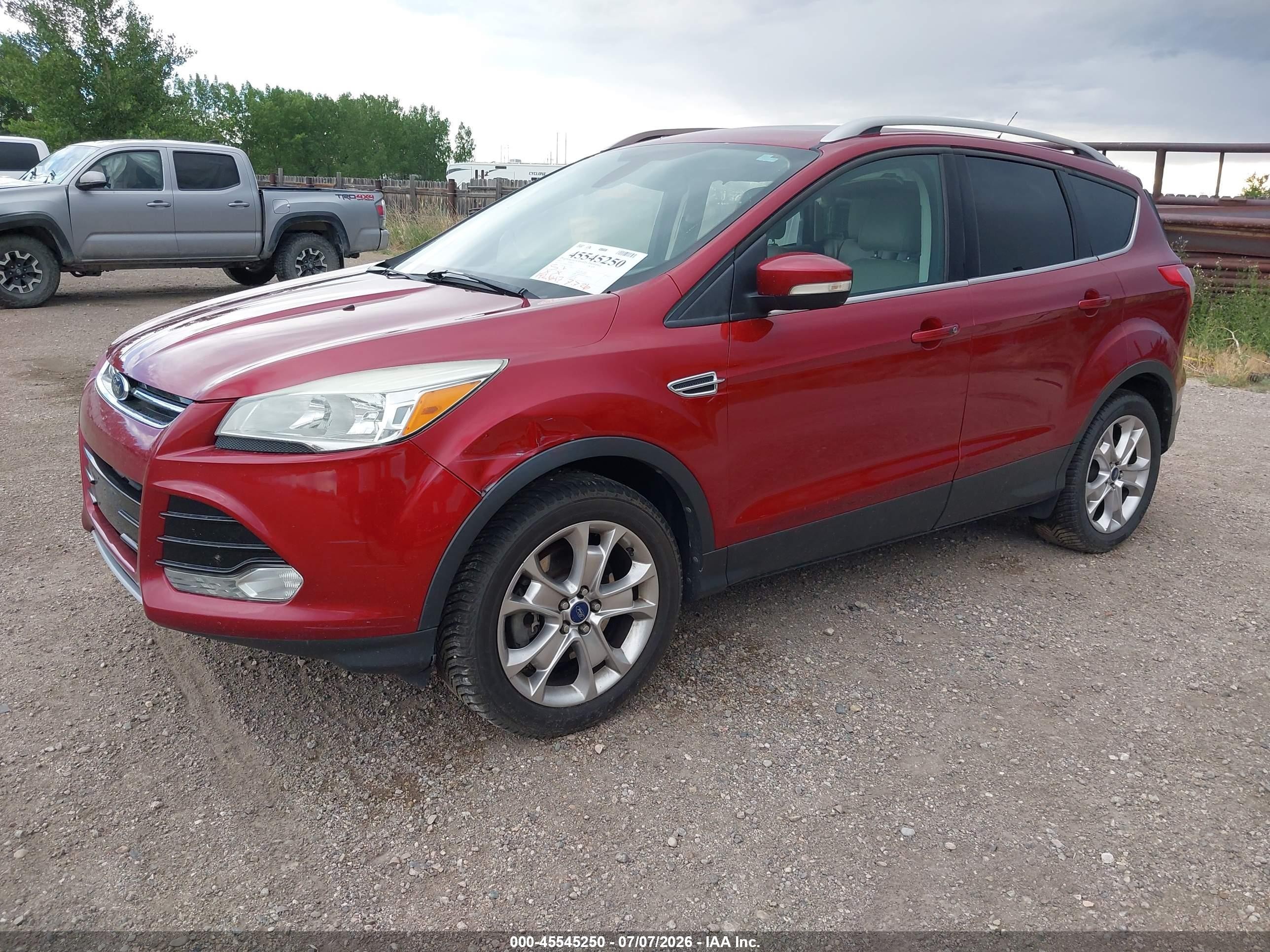 2014 Ford Escape Titanium Maroon vin: 1FMCU9J98EUA16185