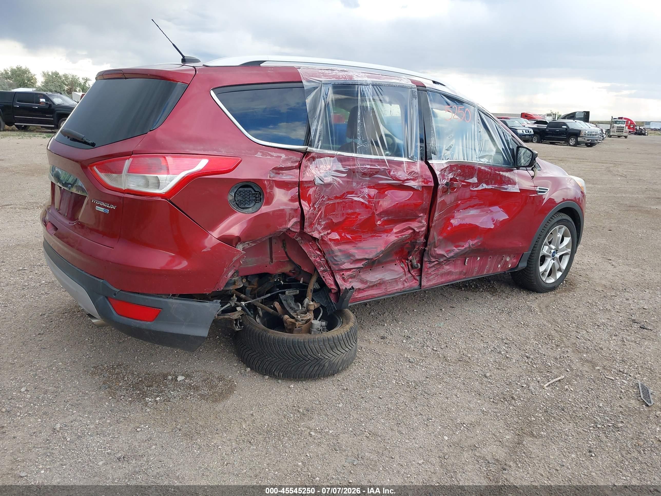 2014 Ford Escape Titanium Maroon vin: 1FMCU9J98EUA16185