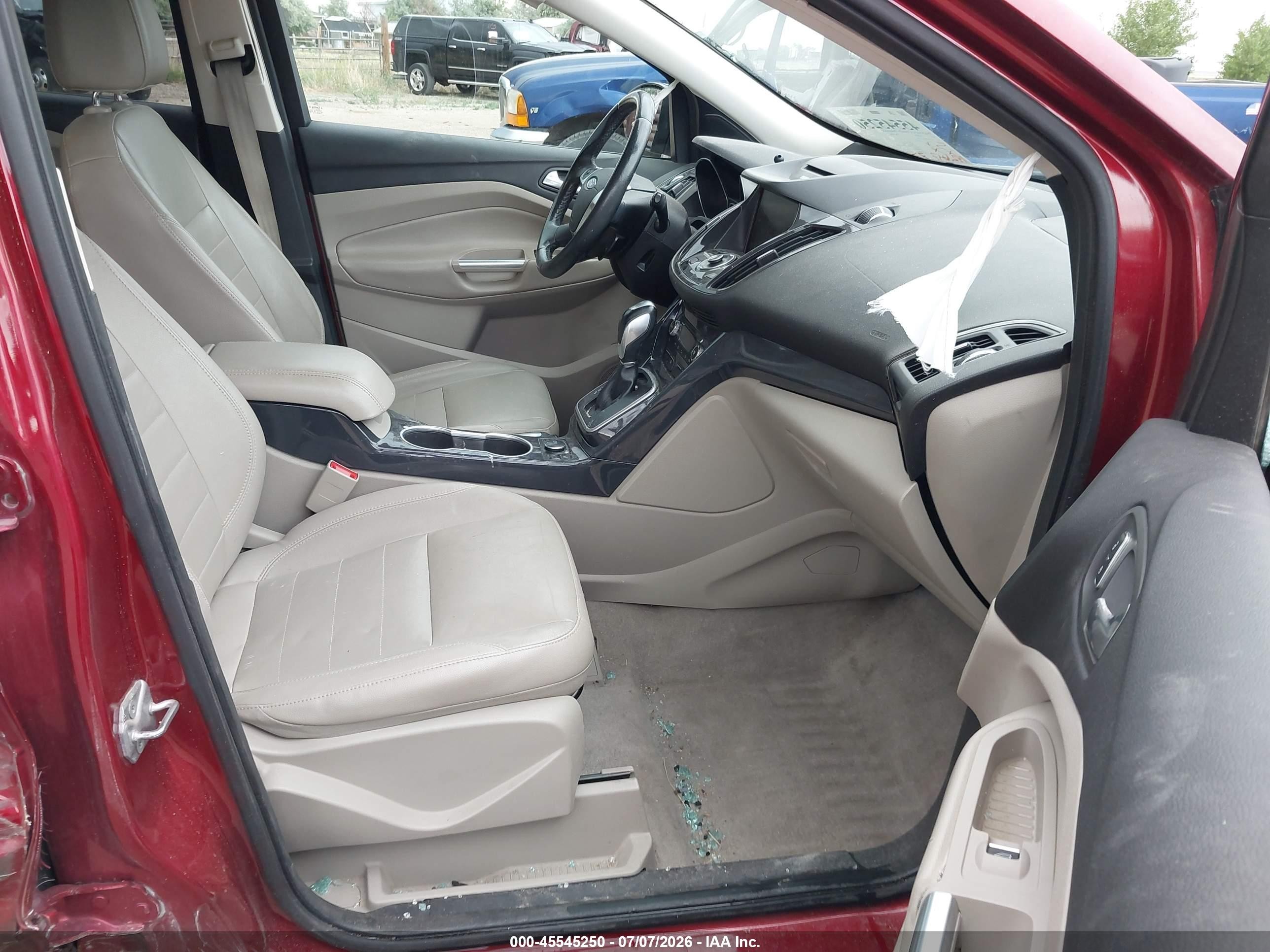 2014 Ford Escape Titanium Maroon vin: 1FMCU9J98EUA16185