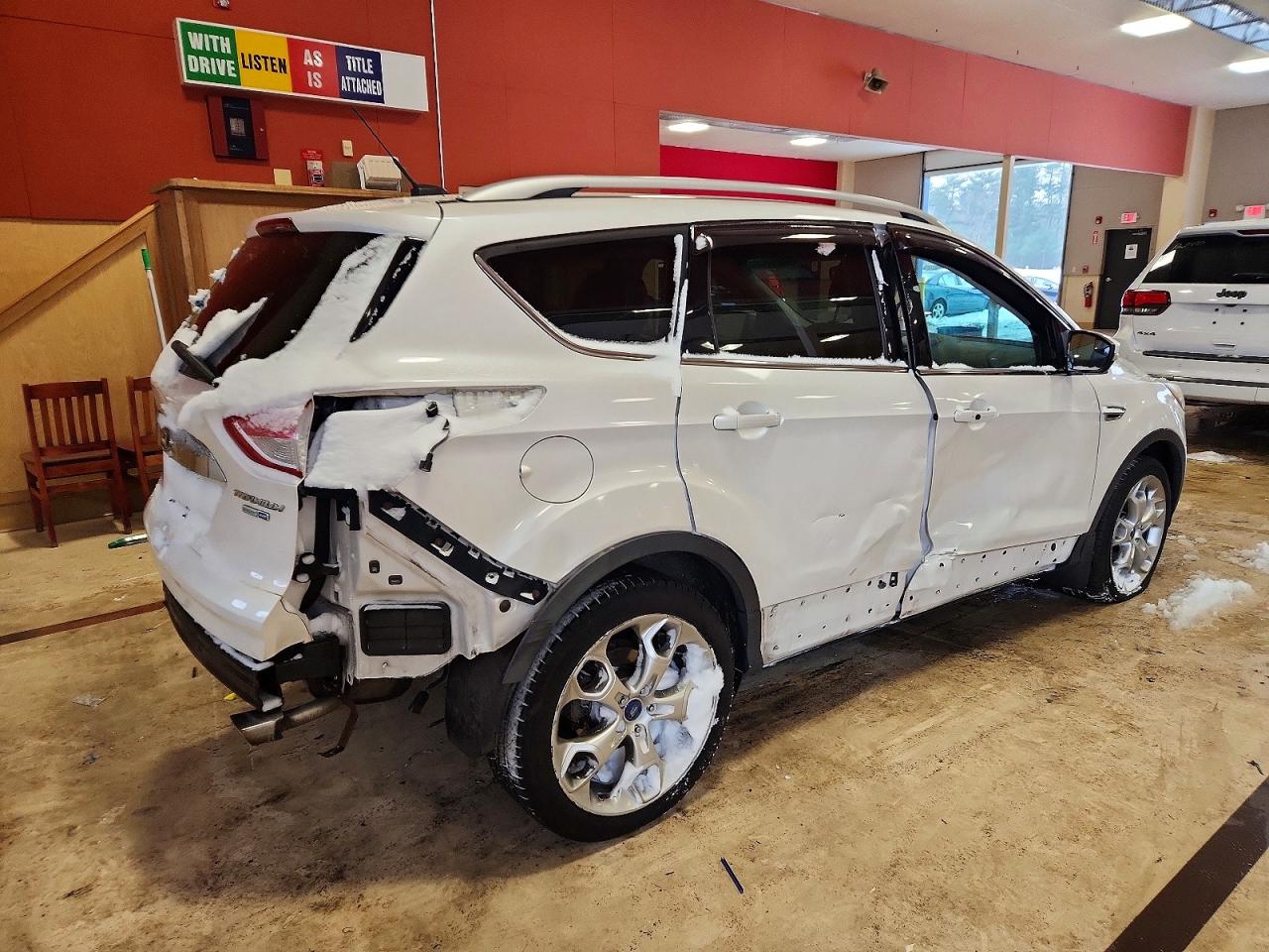 2014 Ford Escape Белый vin: 1FMCU9J98EUA73017