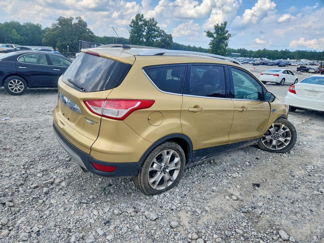 2014 Ford Escape Titanium Золотой vin: 1FMCU9J98EUC20159