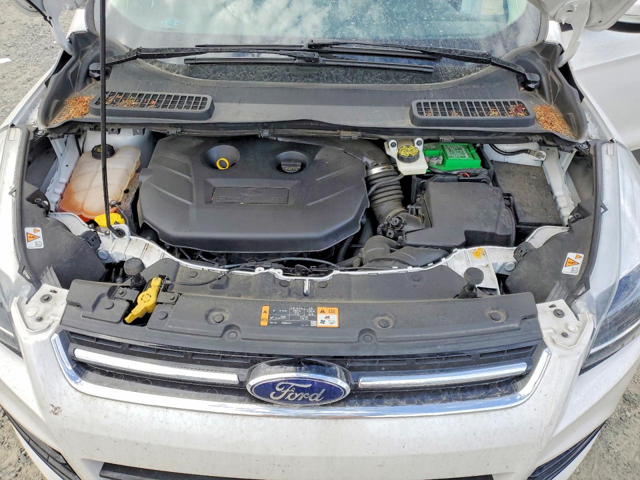 2014 Ford Escape Titanium White vin: 1FMCU9J98EUD02053
