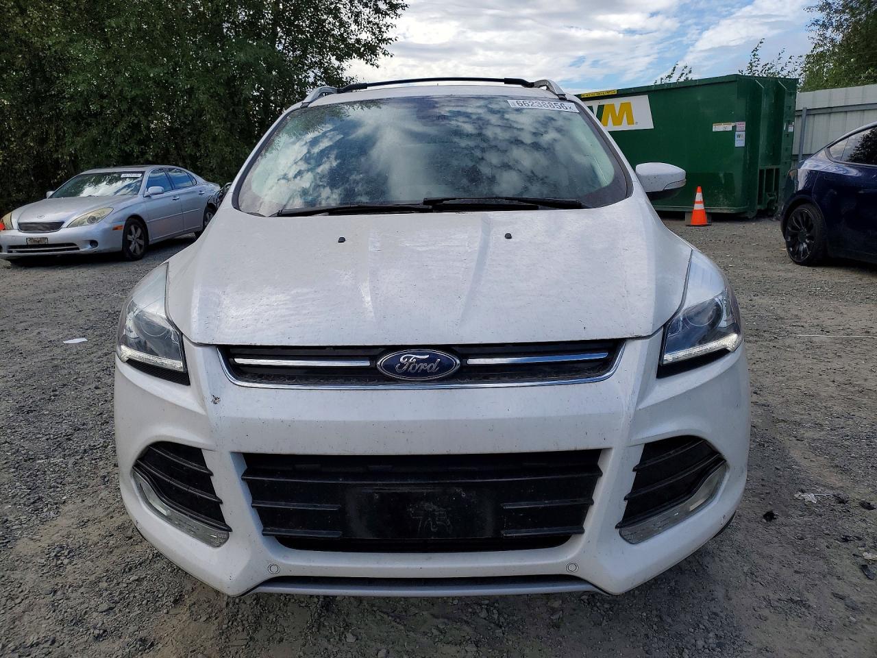 2014 Ford Escape Titanium White vin: 1FMCU9J98EUD02053