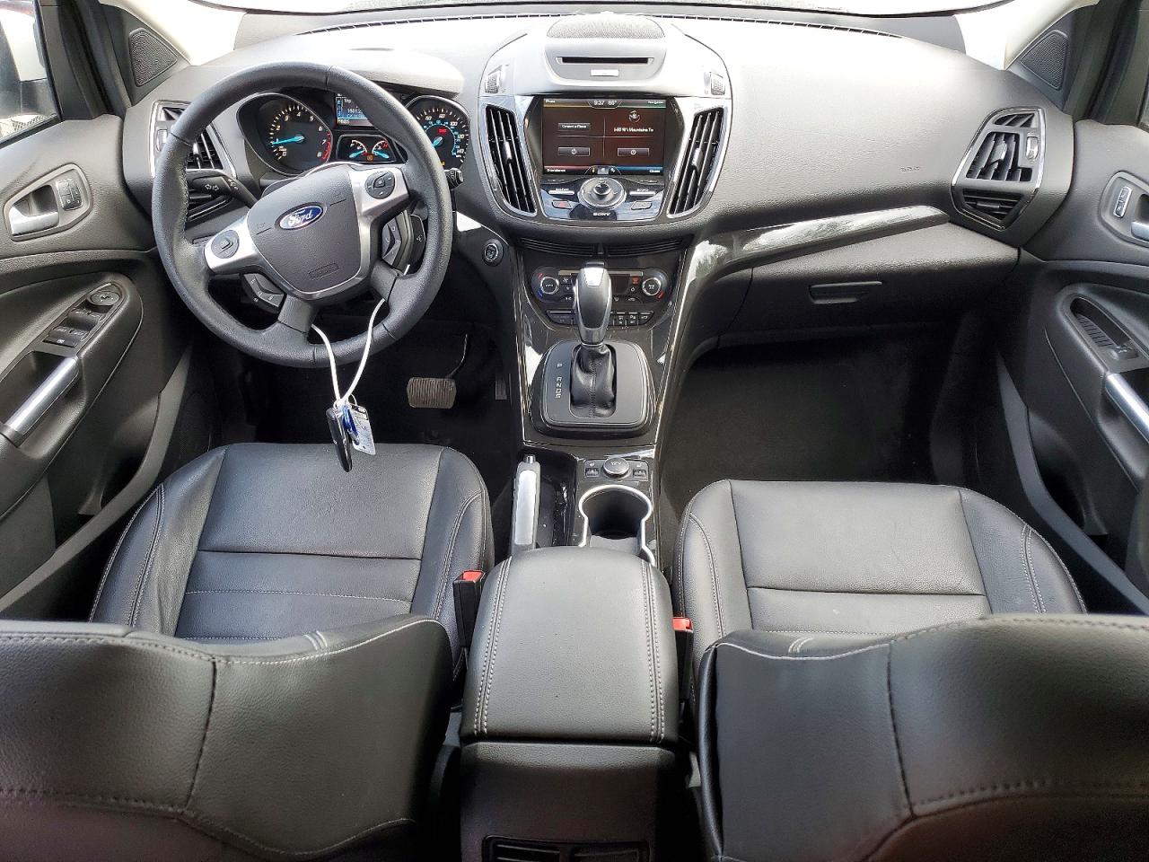 2014 Ford Escape Titanium White vin: 1FMCU9J98EUD02053
