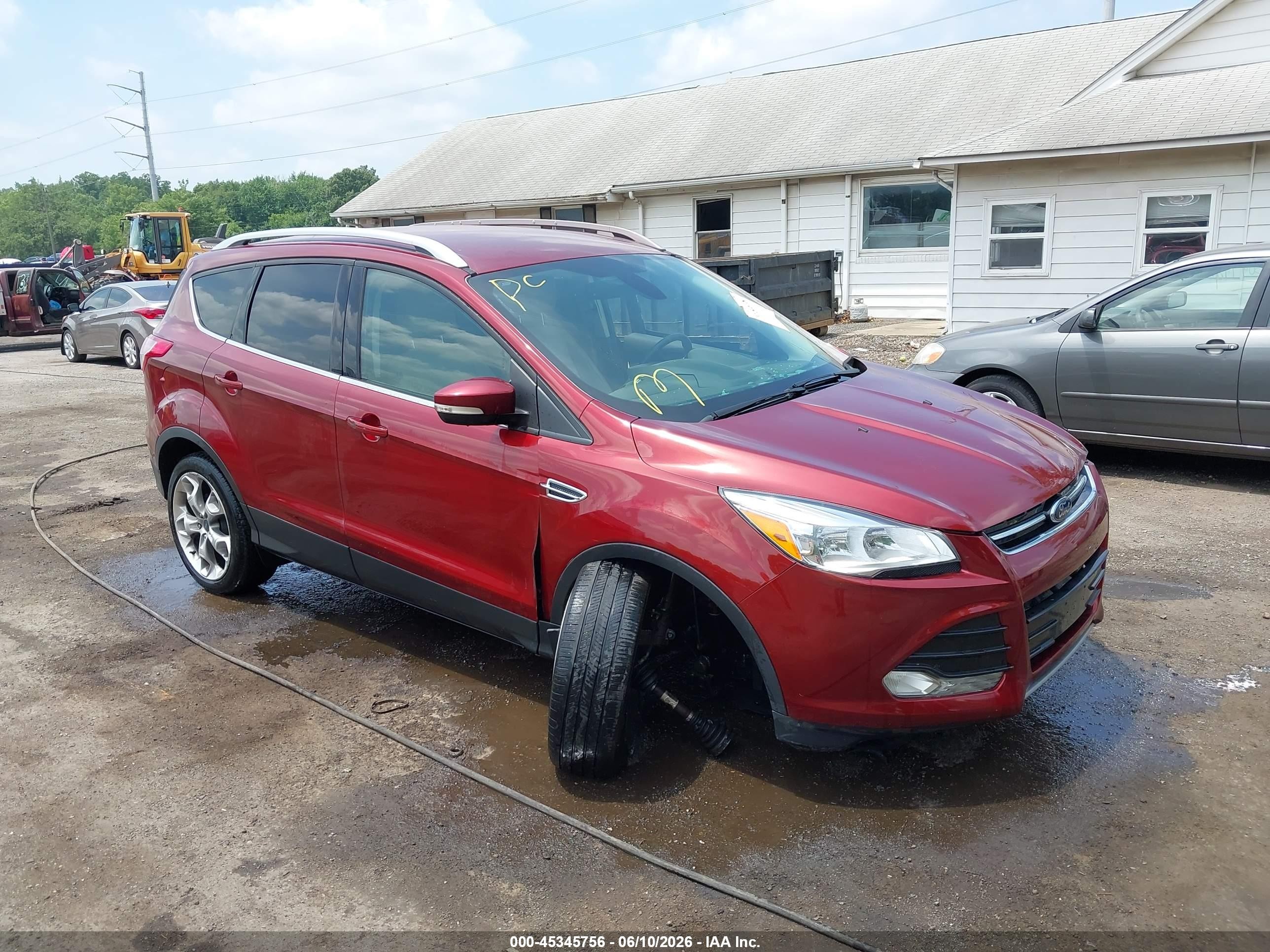 2014 Ford Escape Titanium Red vin: 1FMCU9J98EUD91445