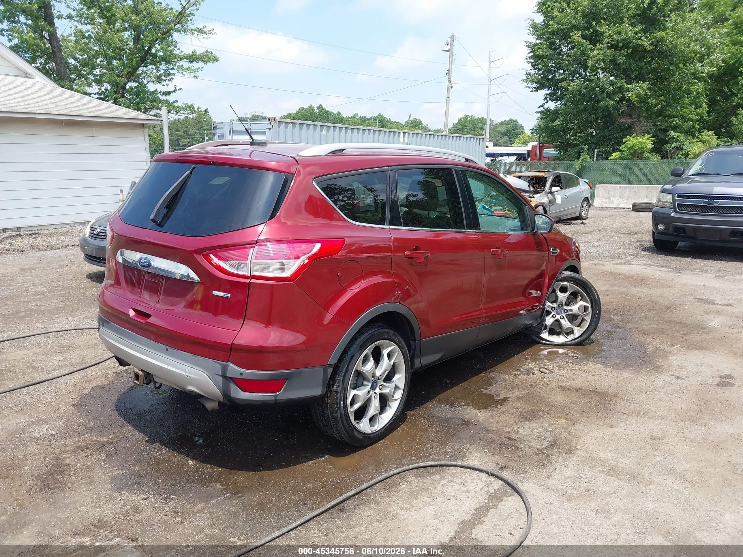 2014 Ford Escape Titanium Red vin: 1FMCU9J98EUD91445