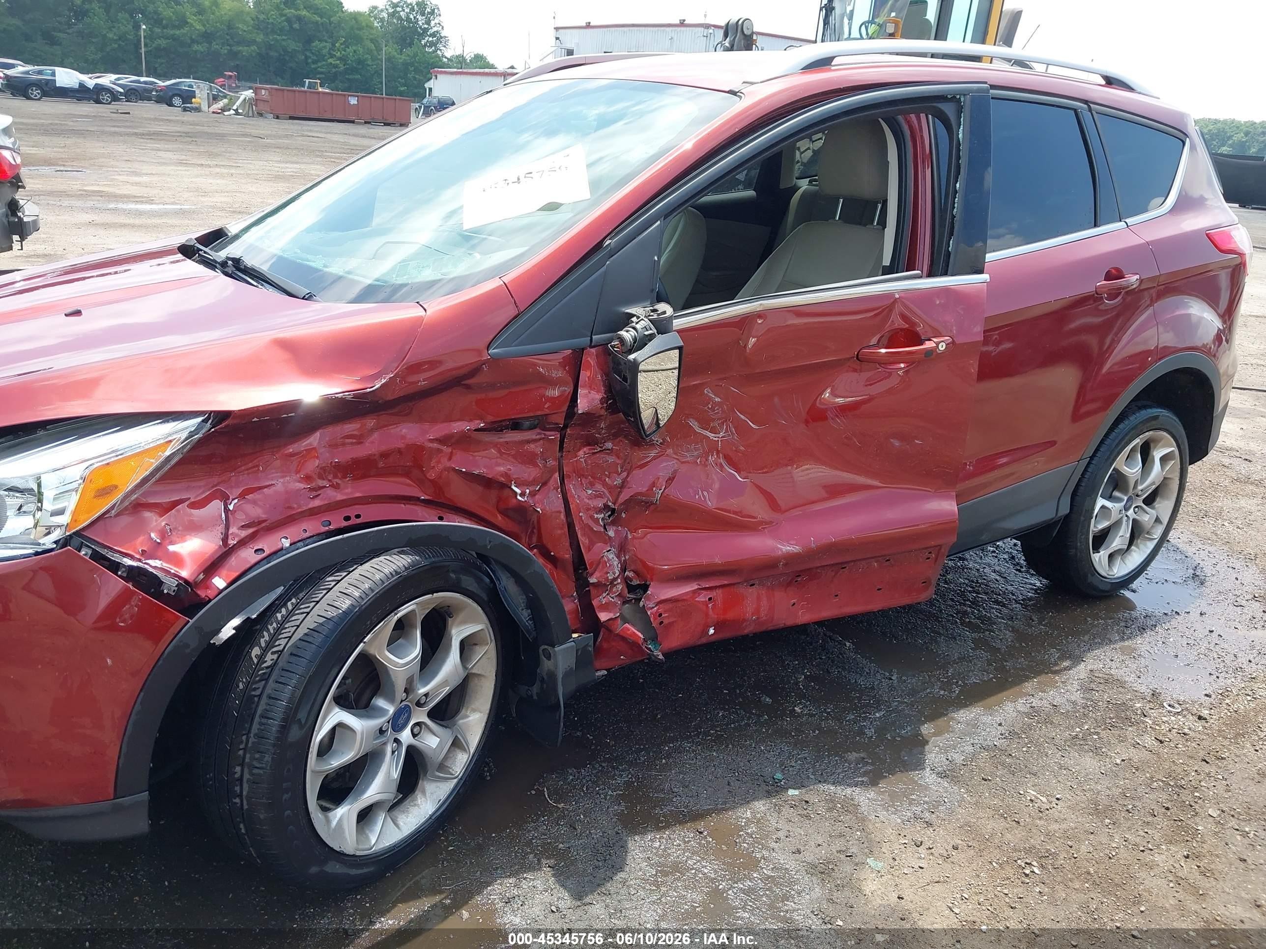 2014 Ford Escape Titanium Red vin: 1FMCU9J98EUD91445