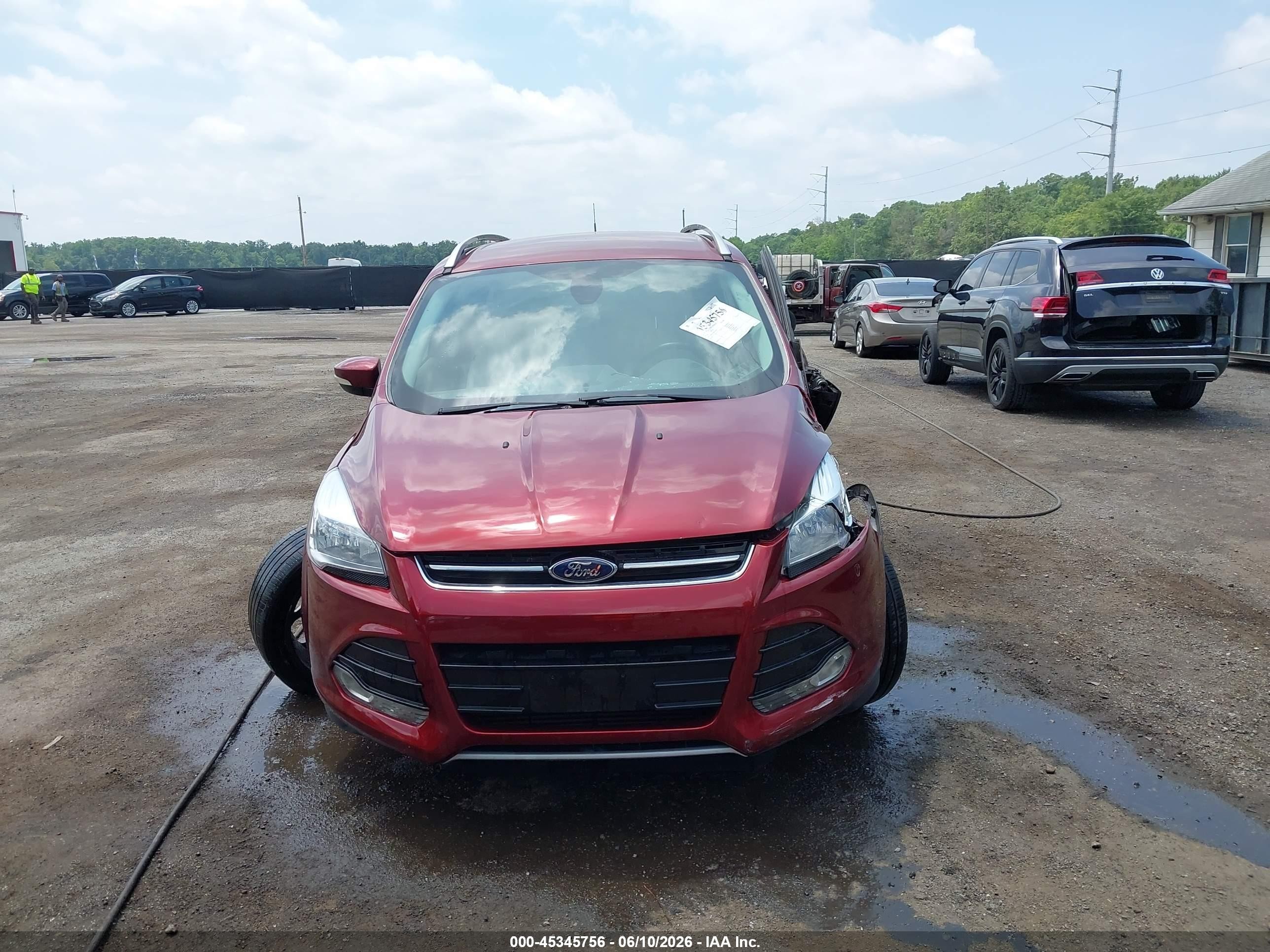 2014 Ford Escape Titanium Red vin: 1FMCU9J98EUD91445
