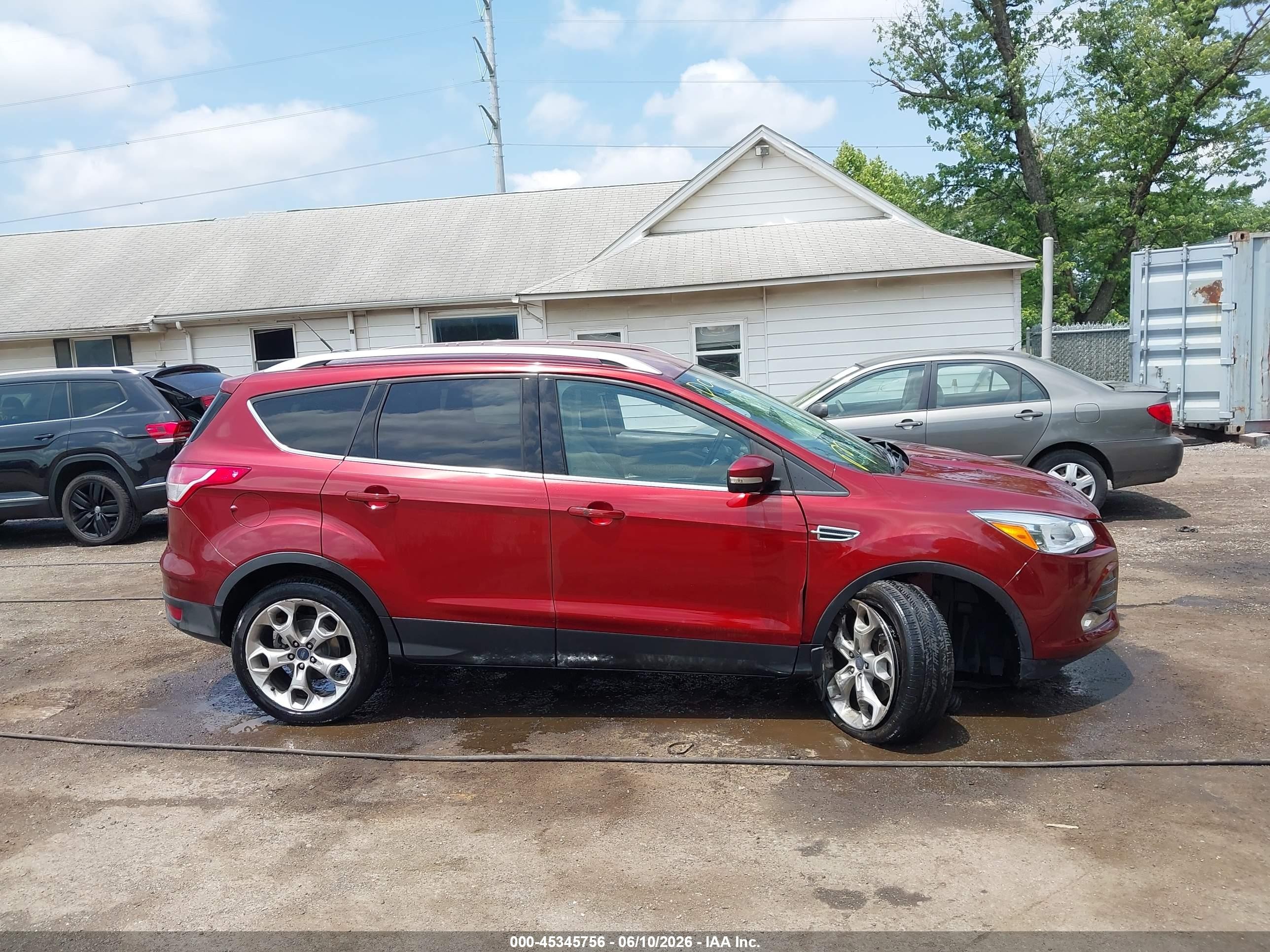 2014 Ford Escape Titanium Red vin: 1FMCU9J98EUD91445