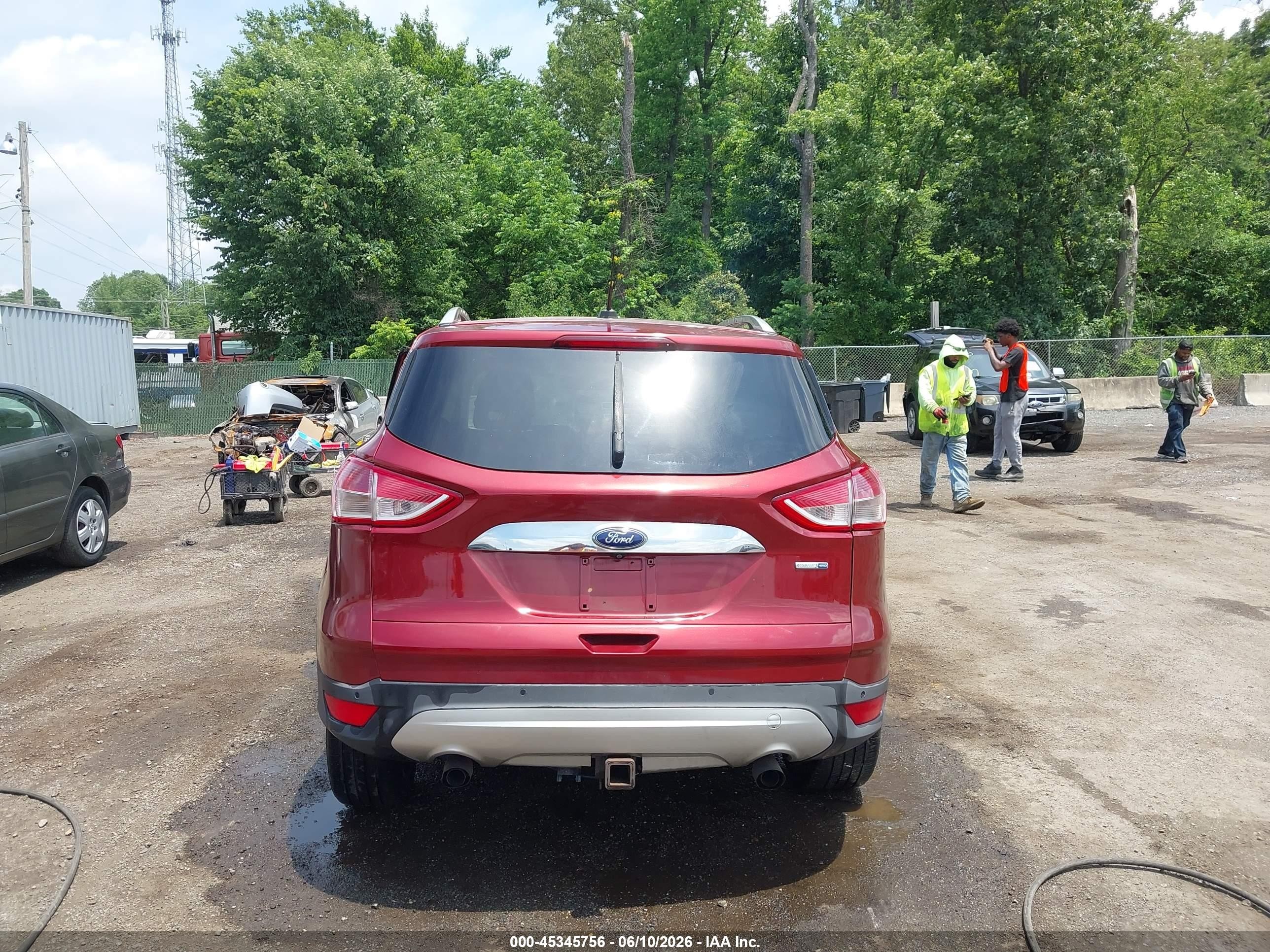 2014 Ford Escape Titanium Red vin: 1FMCU9J98EUD91445