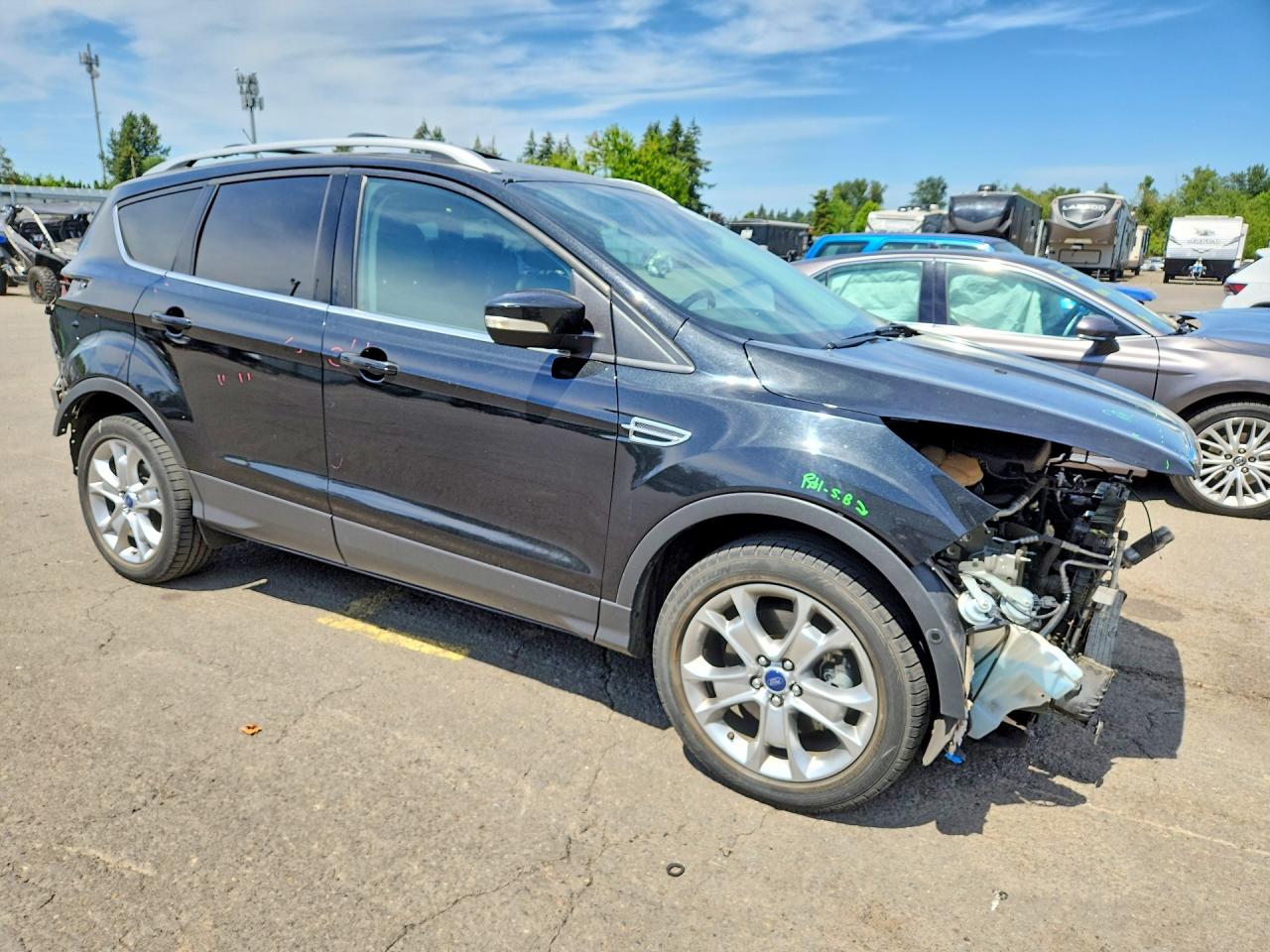 2014 Ford Escape Titanium Black vin: 1FMCU9J98EUD95057