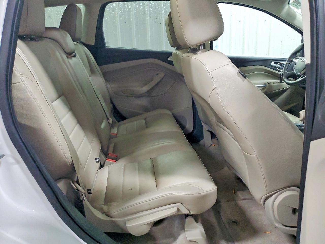 2014 Ford Escape Titanium White vin: 1FMCU9J98EUE11273
