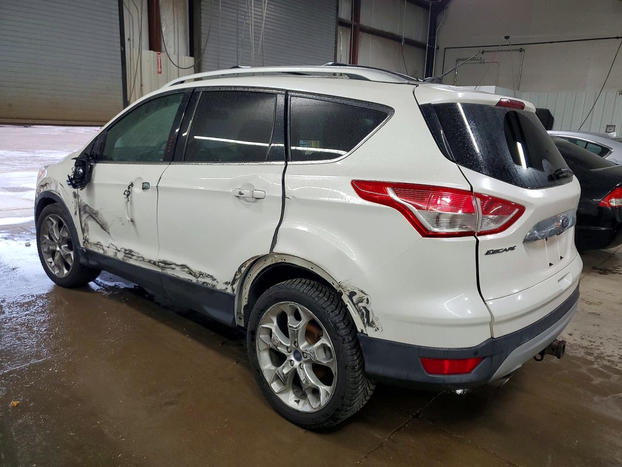 2014 Ford Escape Titanium White vin: 1FMCU9J98EUE11273