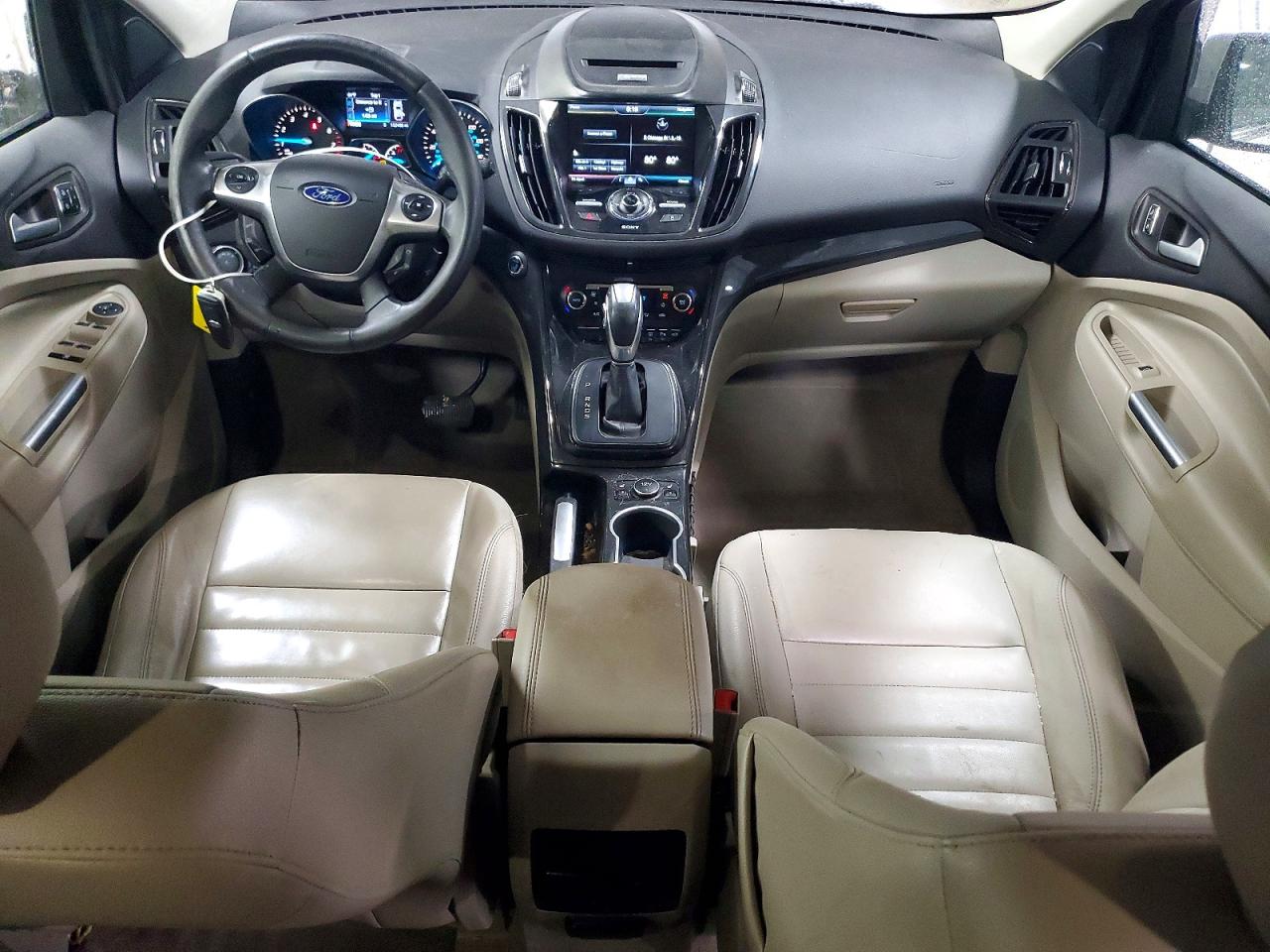 2014 Ford Escape Titanium White vin: 1FMCU9J98EUE11273