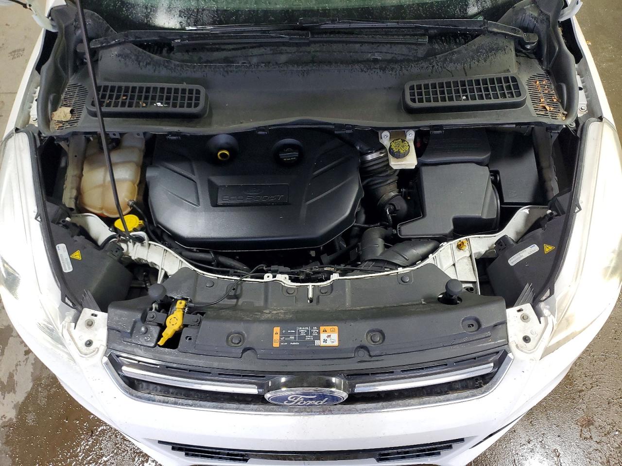 2014 Ford Escape Titanium White vin: 1FMCU9J98EUE11273