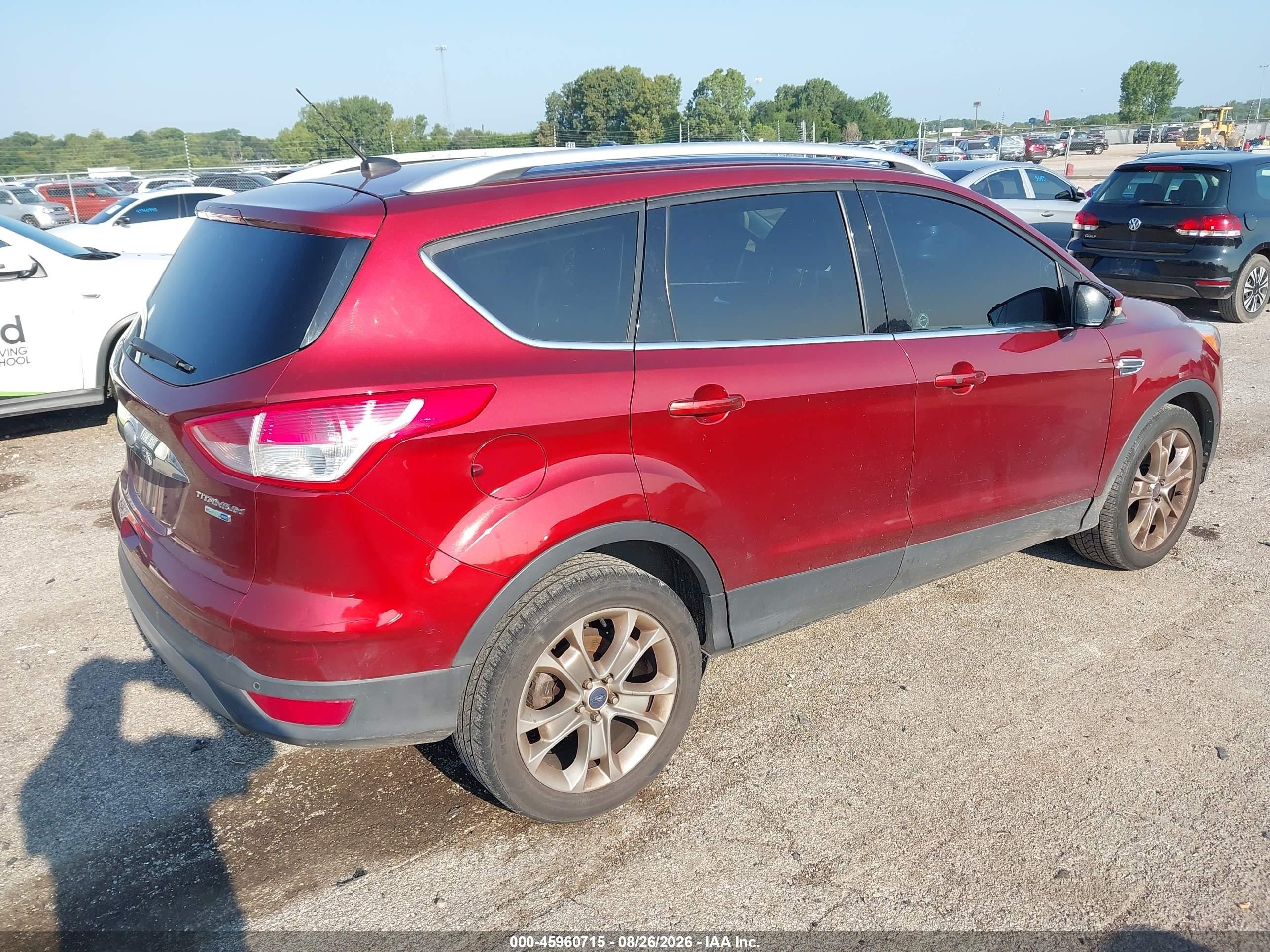 2014 Ford Escape Titanium Maroon vin: 1FMCU9J98EUE15825