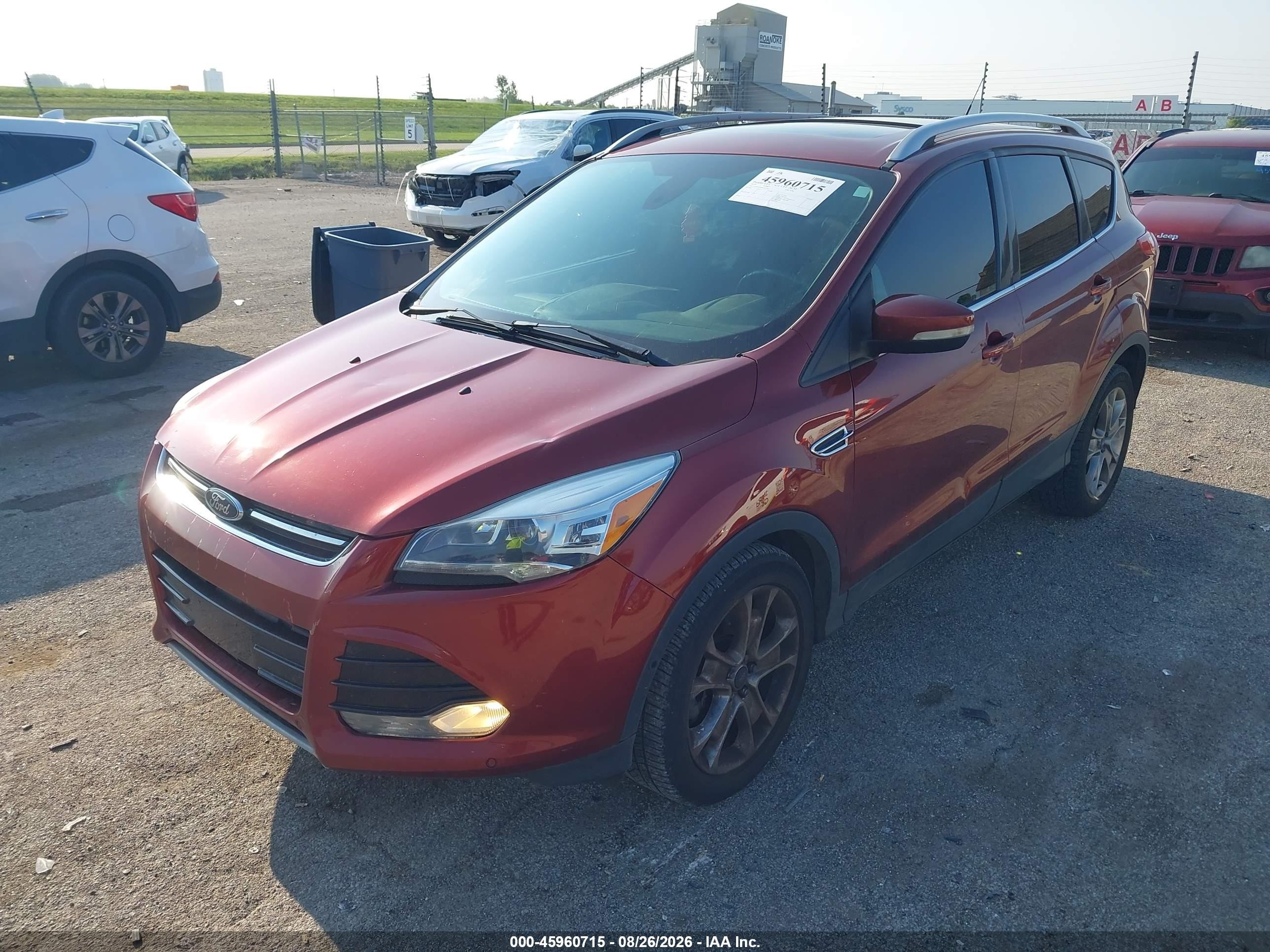 2014 Ford Escape Titanium Maroon vin: 1FMCU9J98EUE15825