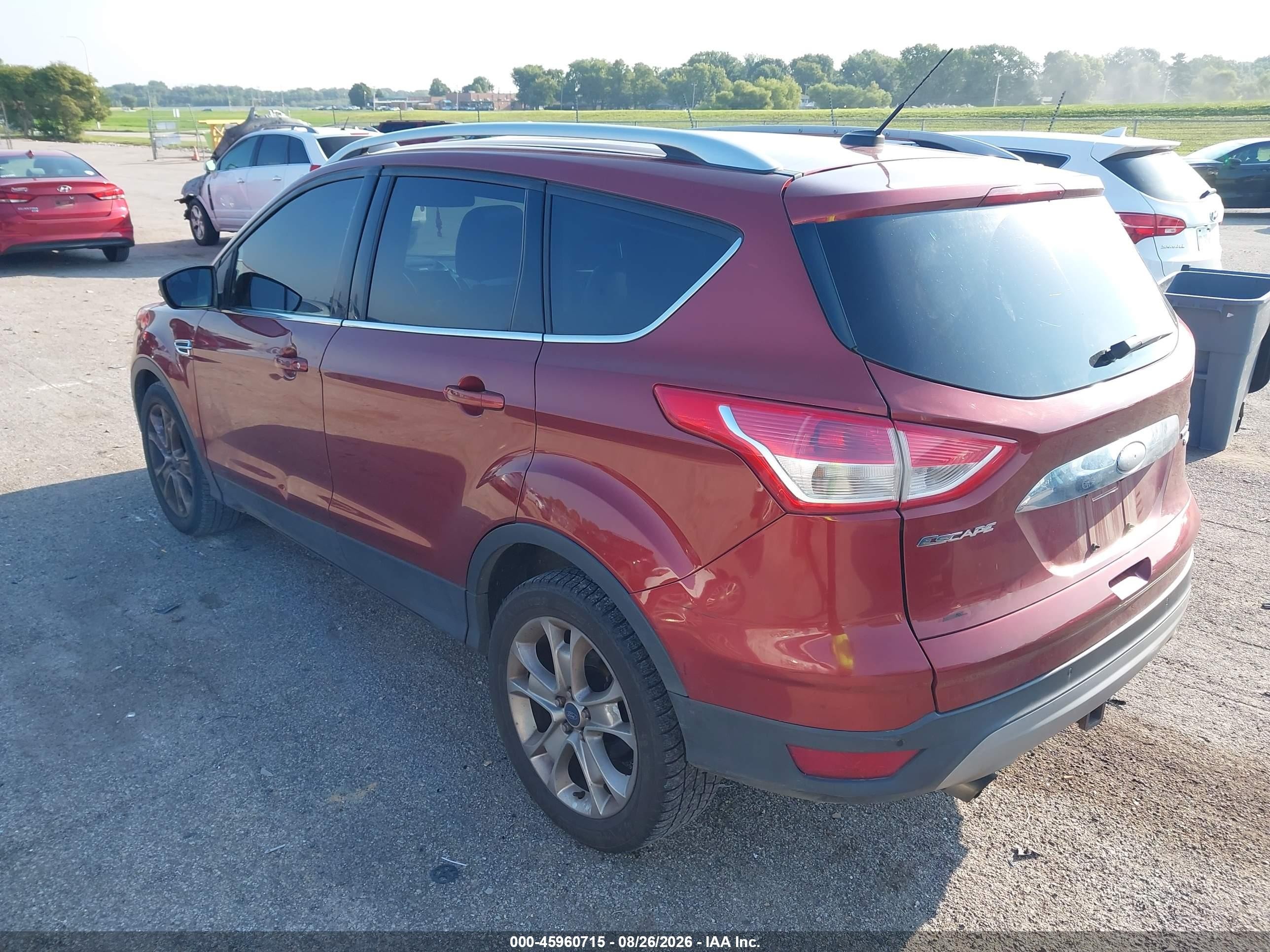 2014 Ford Escape Titanium Maroon vin: 1FMCU9J98EUE15825