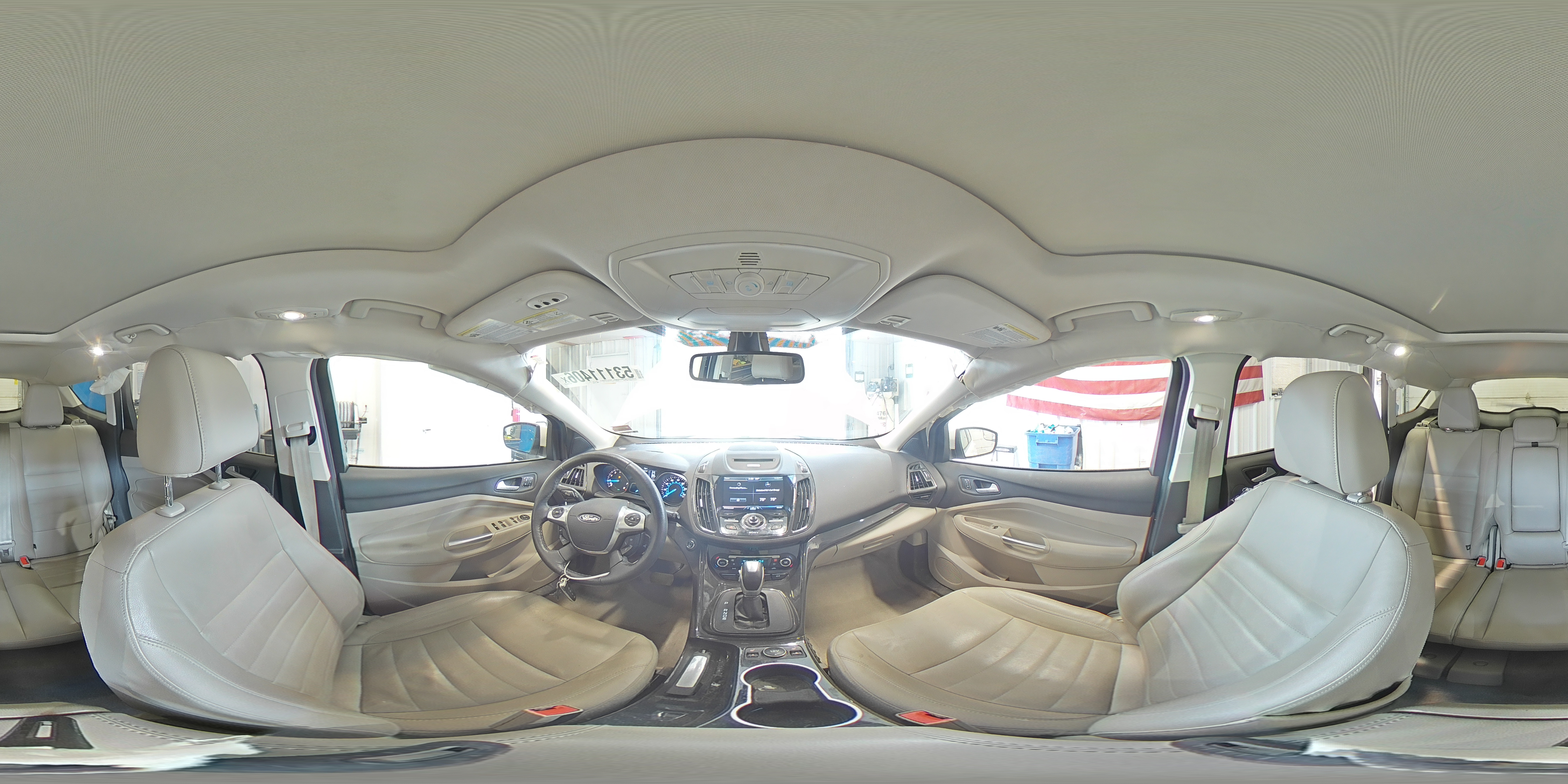 2014 Ford Escape Titanium White vin: 1FMCU9J98EUE31927