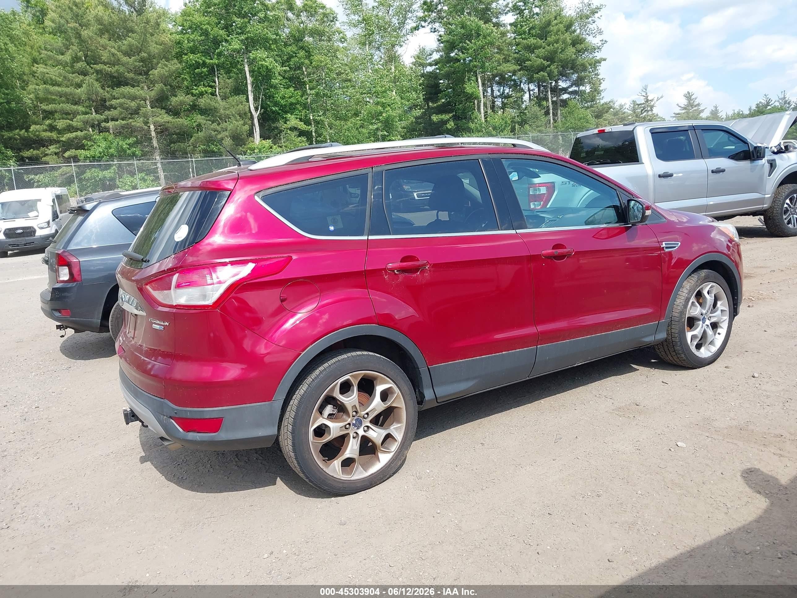 2014 Ford Escape Titanium Red vin: 1FMCU9J98EUE32561