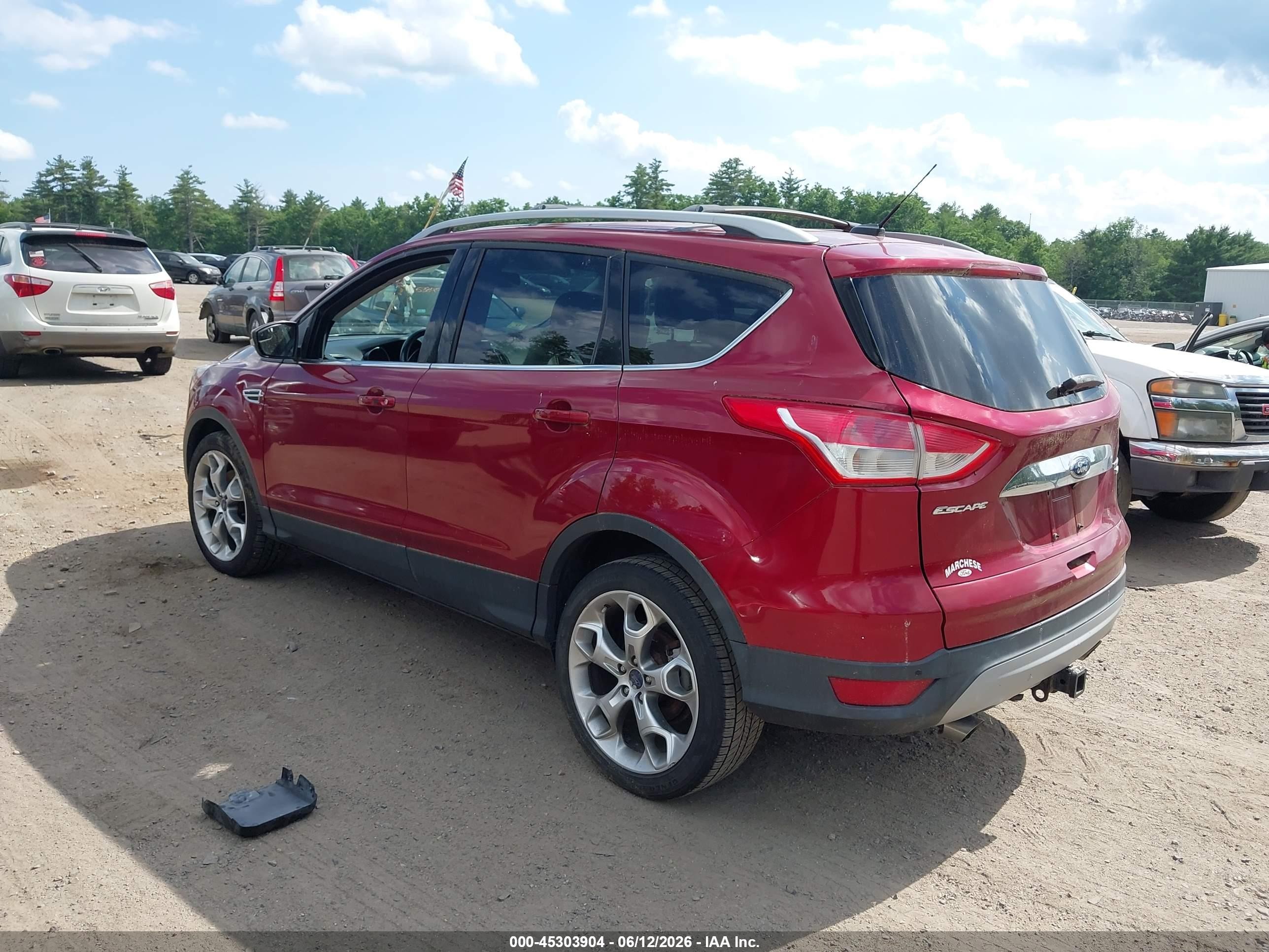 2014 Ford Escape Titanium Red vin: 1FMCU9J98EUE32561