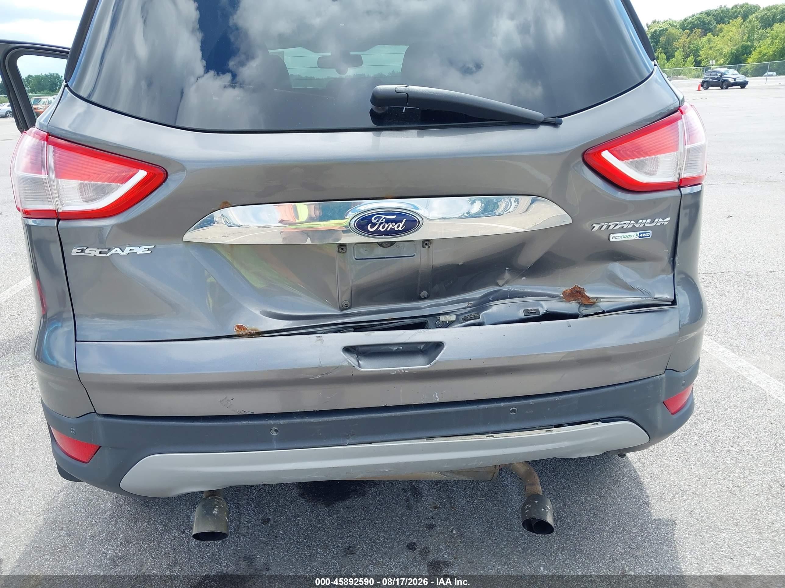 2014 Ford Escape Titanium Gray vin: 1FMCU9J98EUE49439