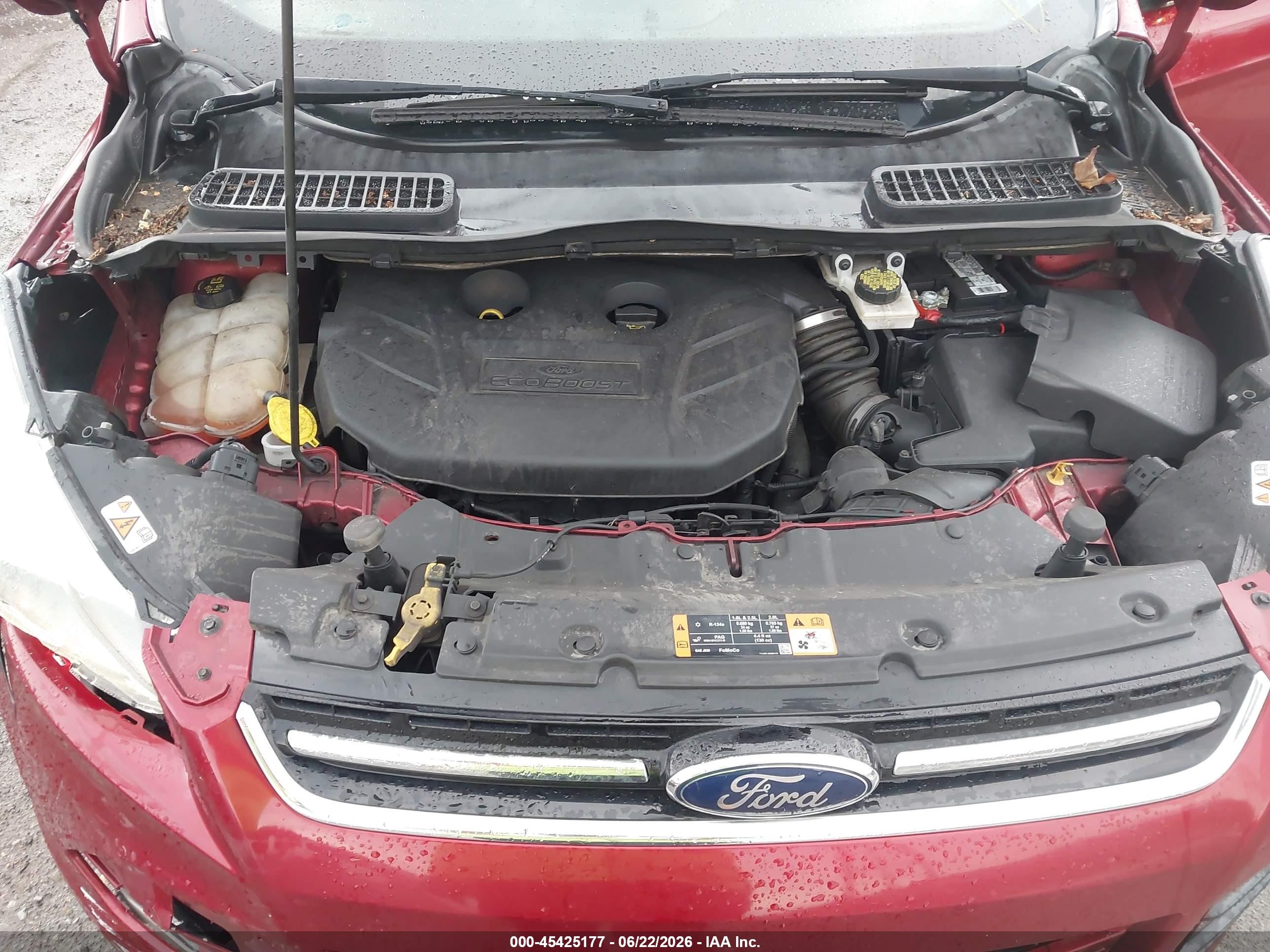 2015 Ford Escape Titanium Red vin: 1FMCU9J98FUB47103