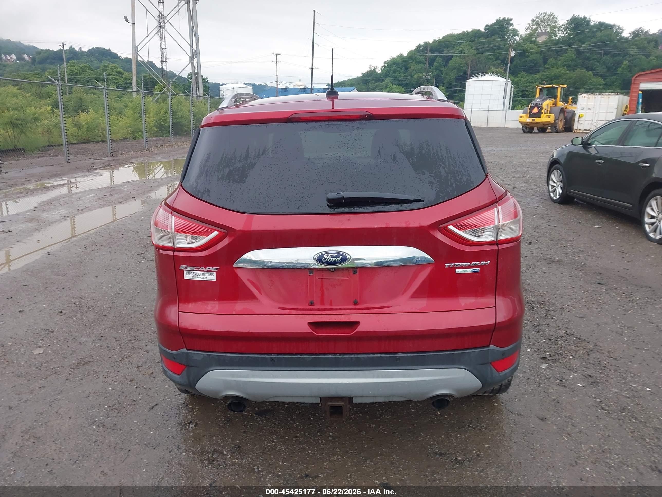 2015 Ford Escape Titanium Red vin: 1FMCU9J98FUB47103