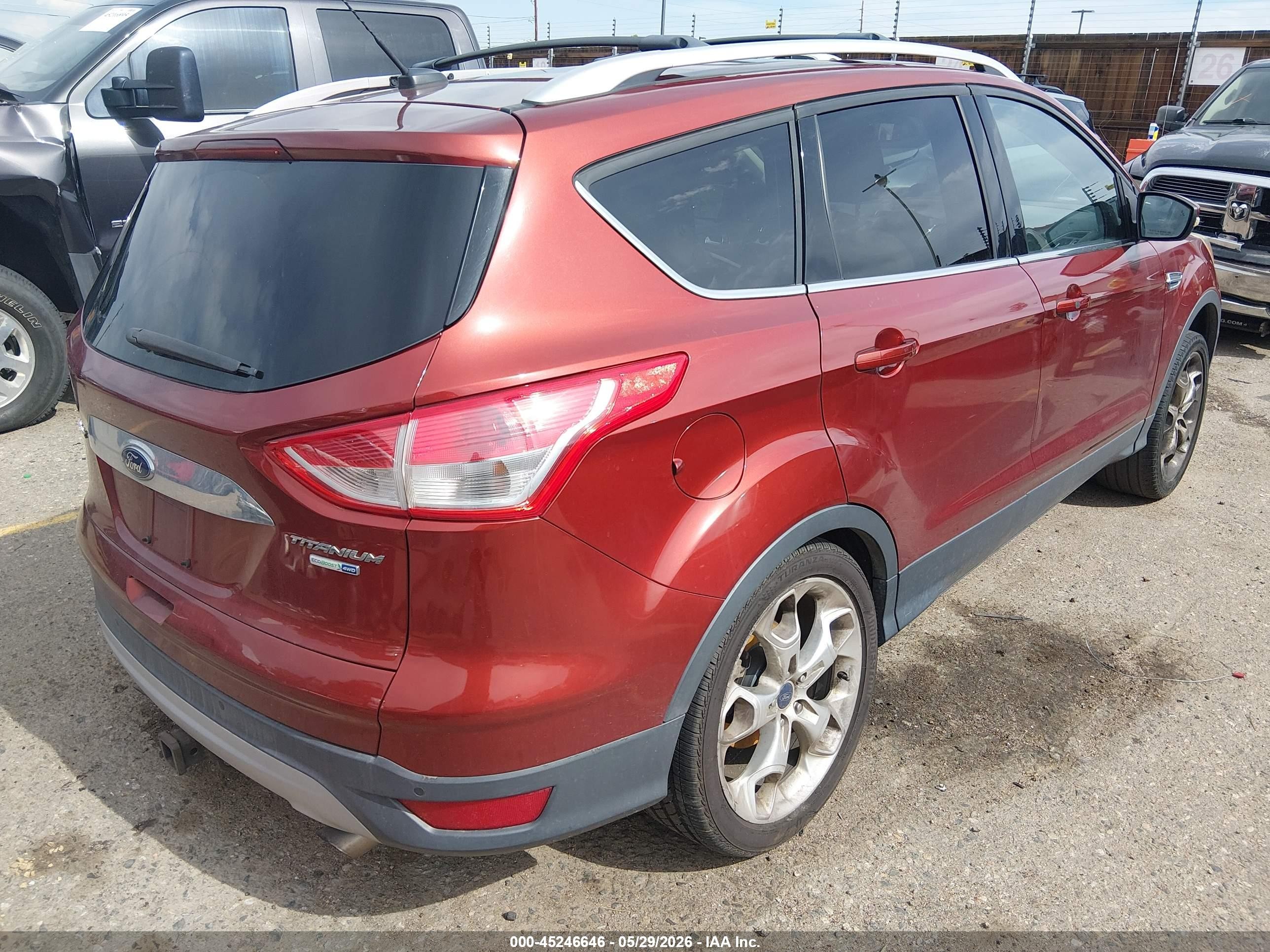 2015 Ford Escape Titanium Красный vin: 1FMCU9J98FUB49062