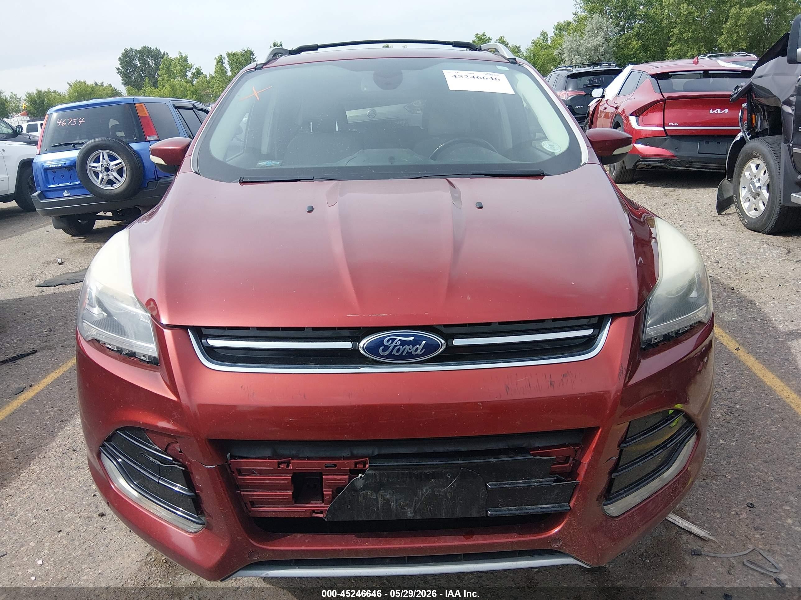 2015 Ford Escape Titanium Красный vin: 1FMCU9J98FUB49062