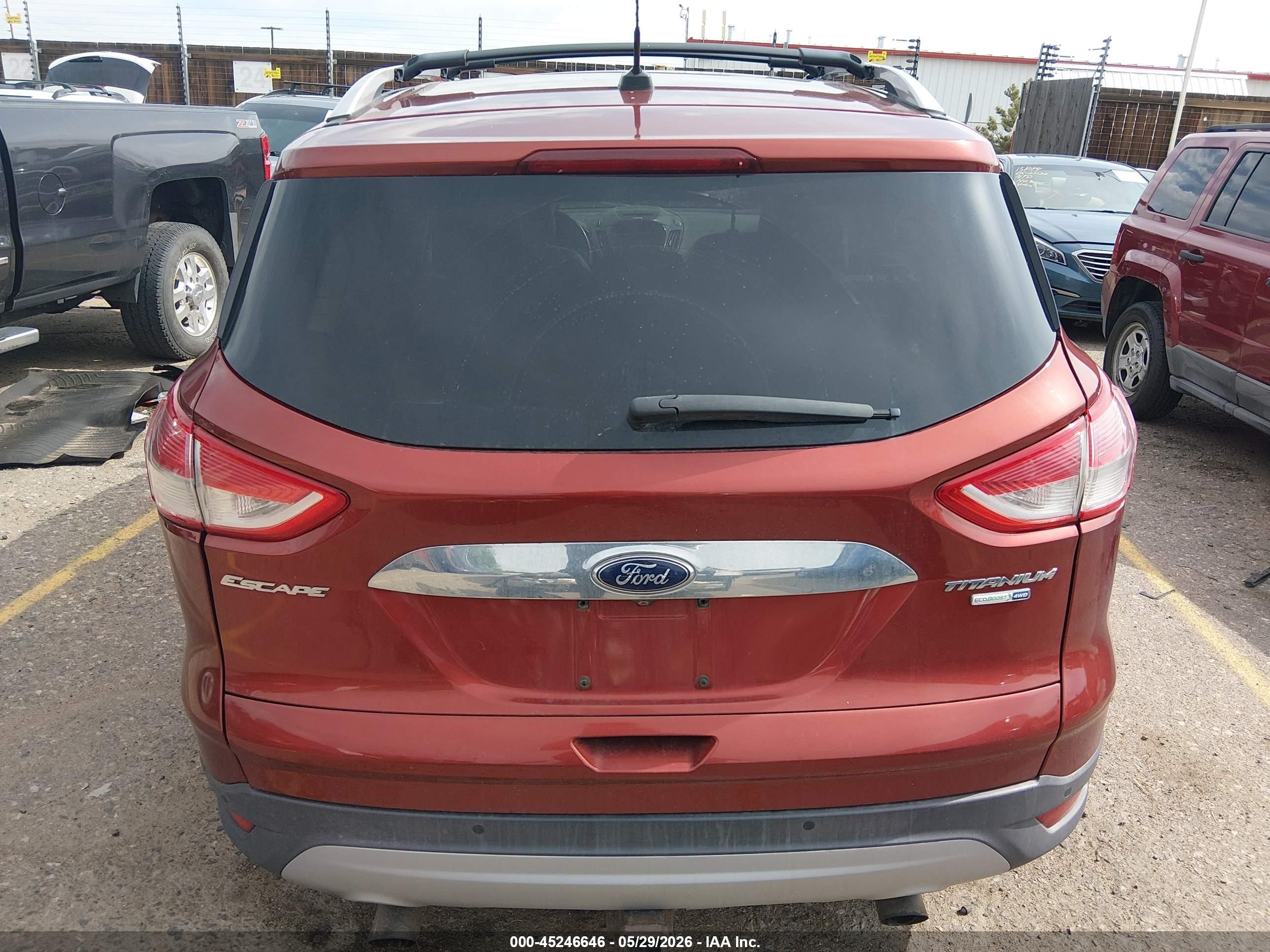2015 Ford Escape Titanium Красный vin: 1FMCU9J98FUB49062