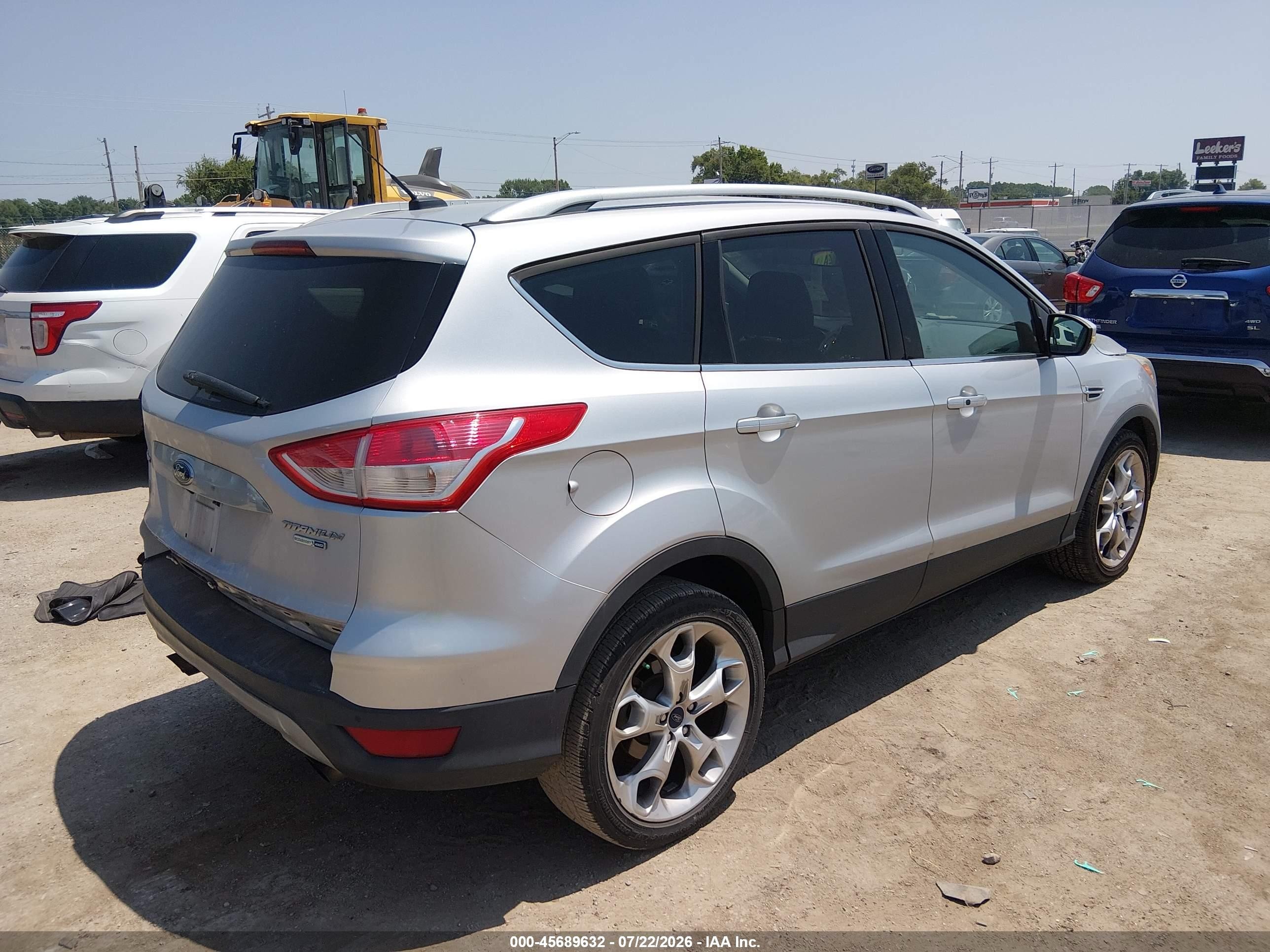 2015 Ford Escape Titanium Серебряный vin: 1FMCU9J98FUB60630