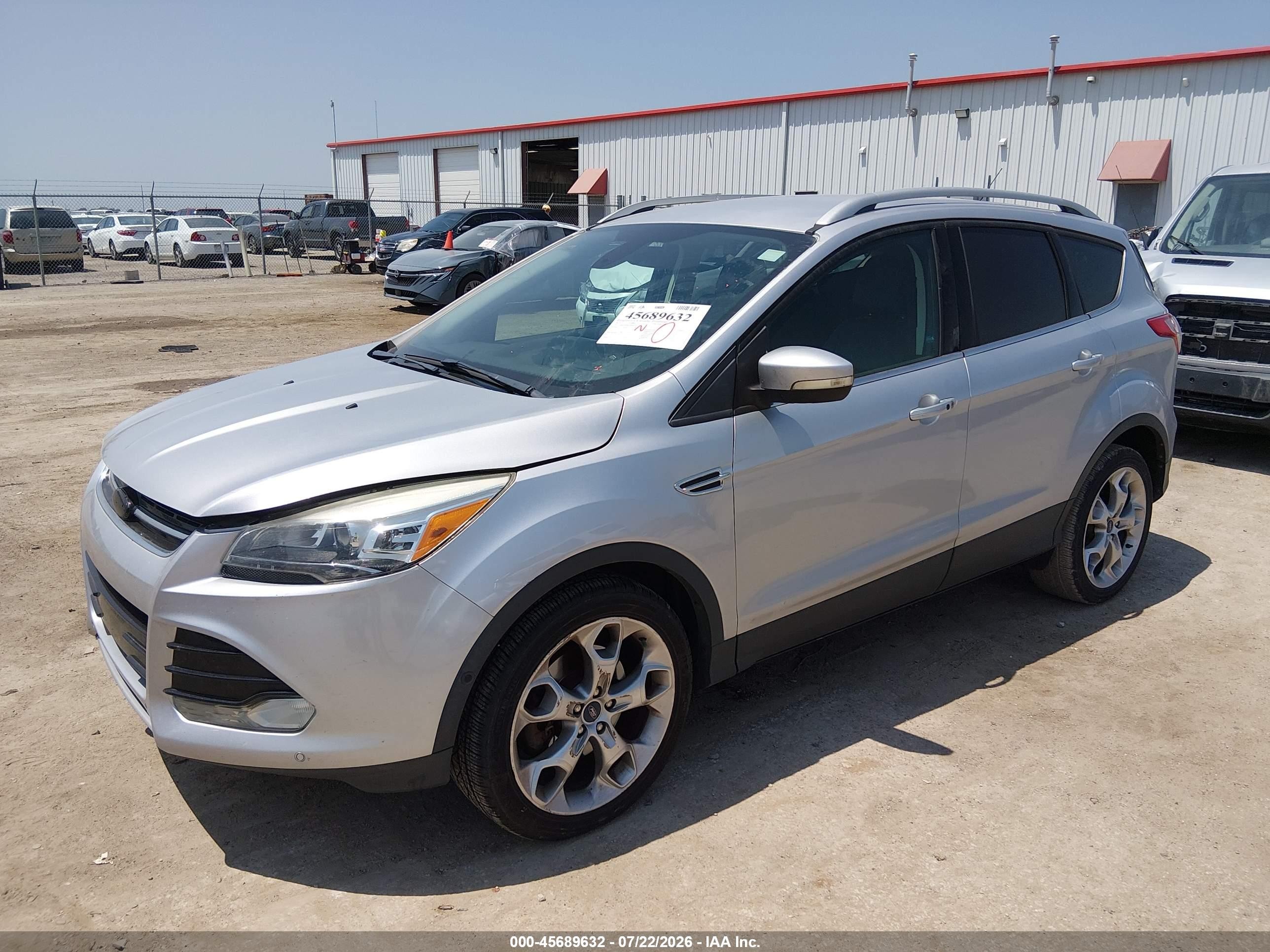 2015 Ford Escape Titanium Серебряный vin: 1FMCU9J98FUB60630