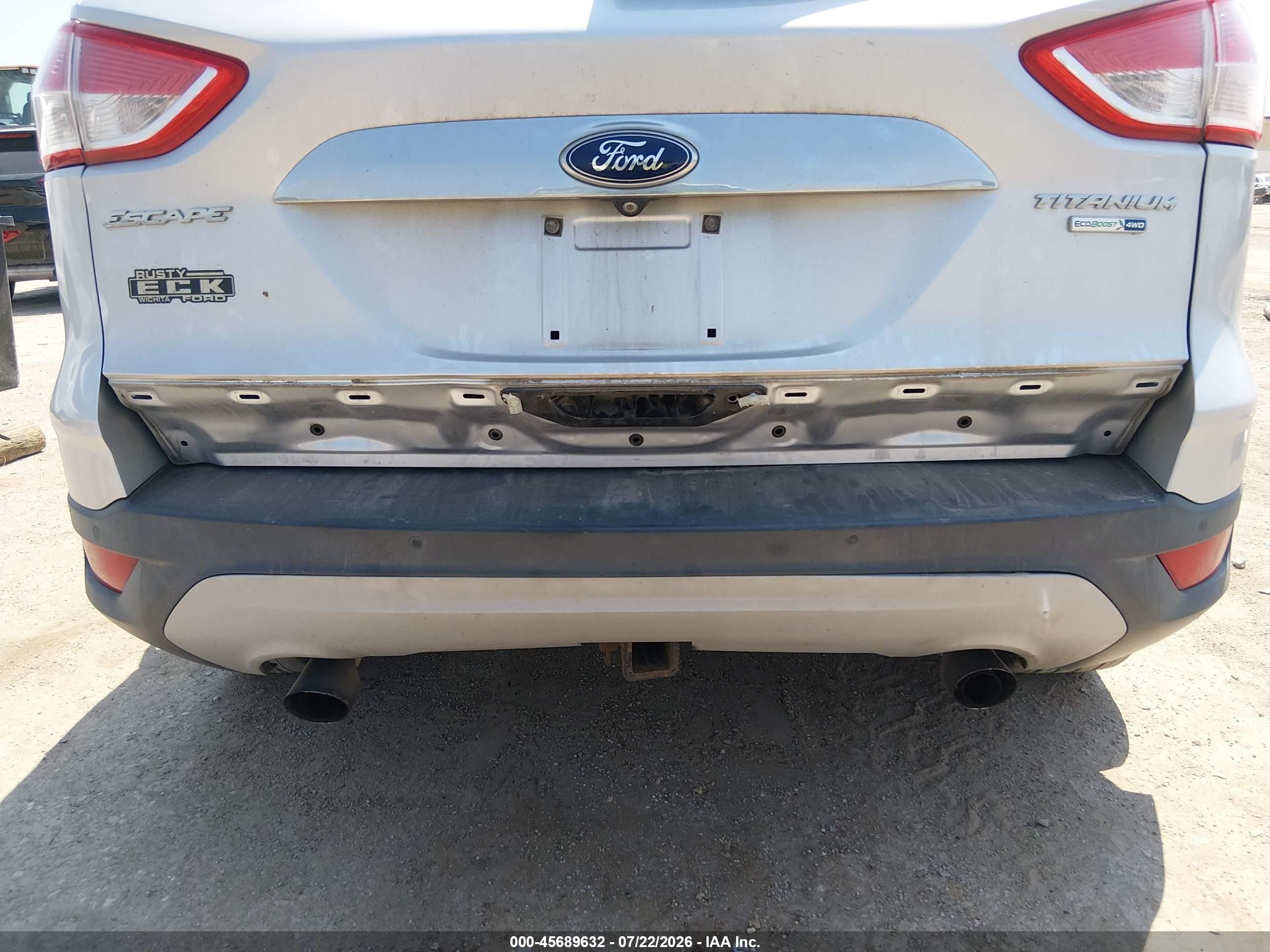 2015 Ford Escape Titanium Серебряный vin: 1FMCU9J98FUB60630