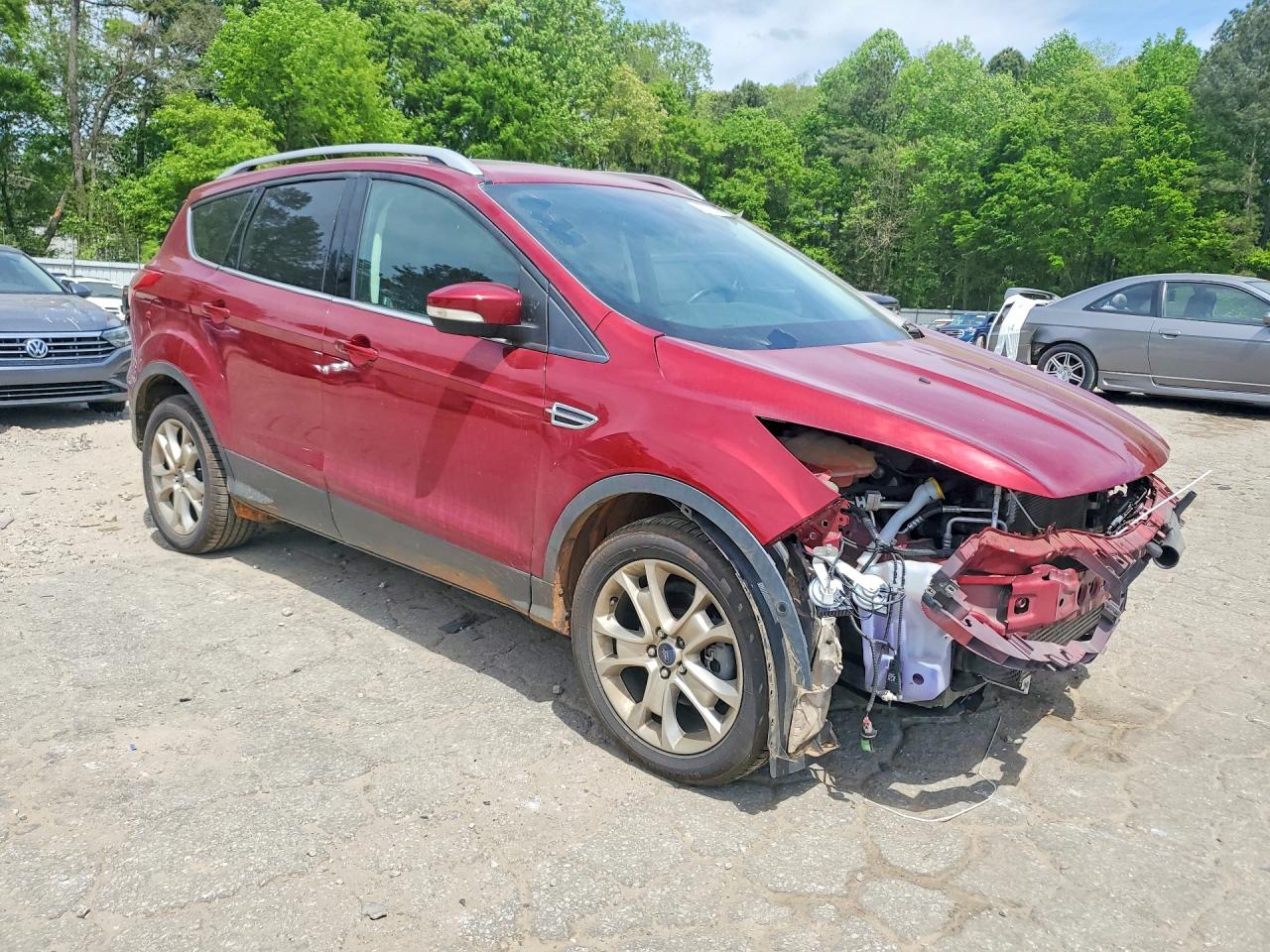2015 Ford Escape Titanium Red vin: 1FMCU9J98FUB68372