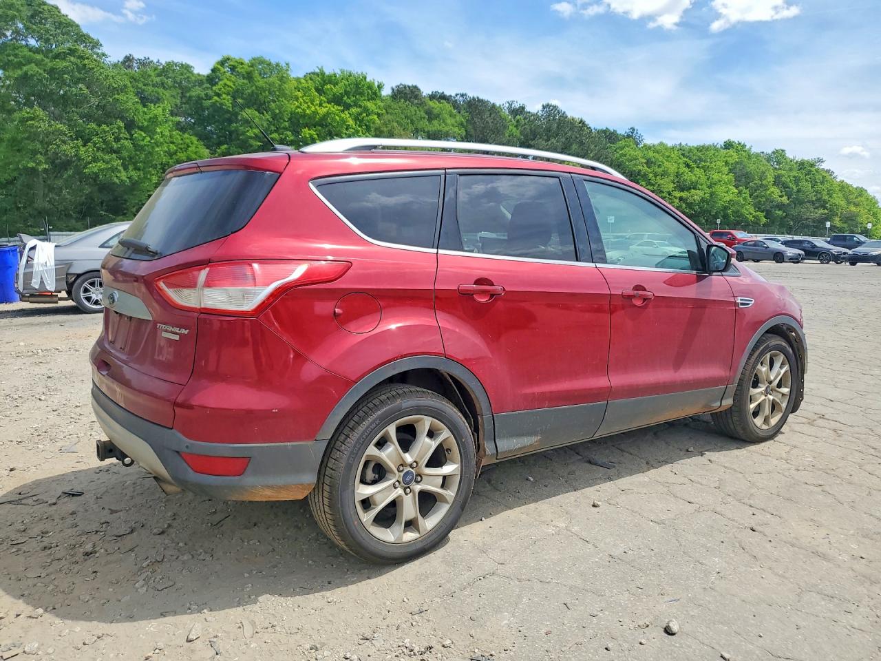 2015 Ford Escape Titanium Red vin: 1FMCU9J98FUB68372