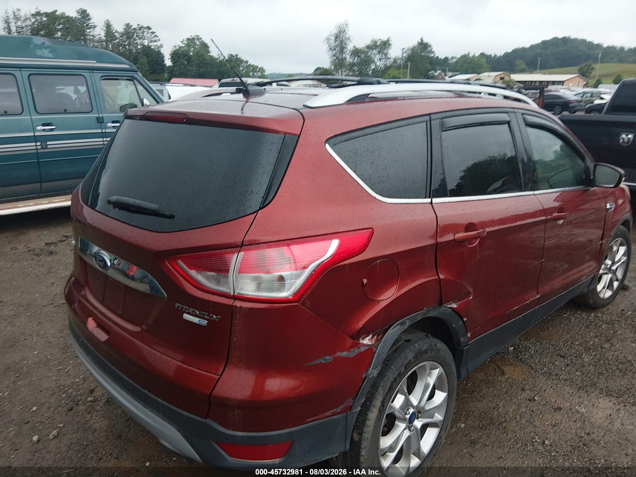 2015 Ford Escape Titanium Red vin: 1FMCU9J98FUB70025