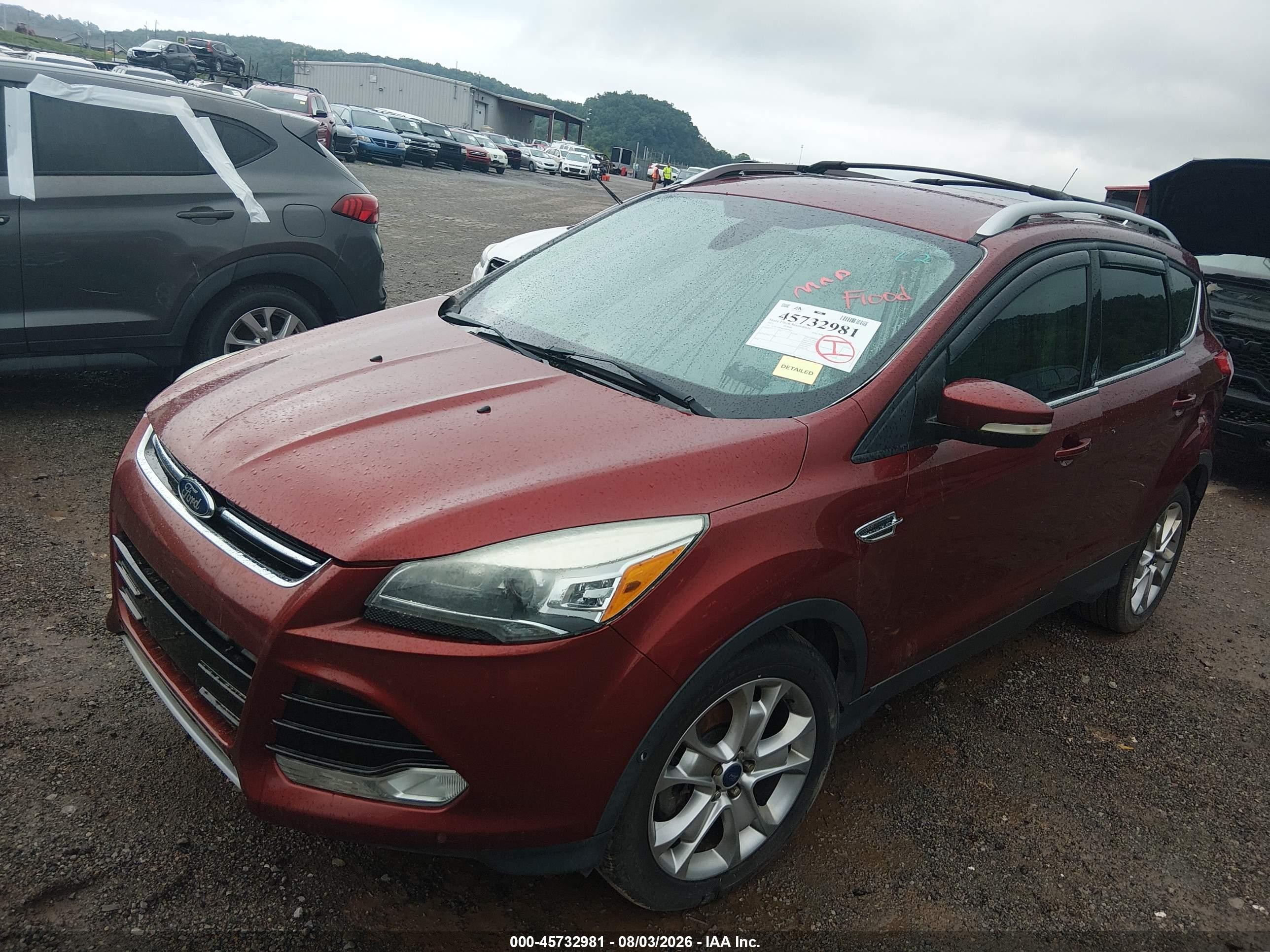 2015 Ford Escape Titanium Red vin: 1FMCU9J98FUB70025