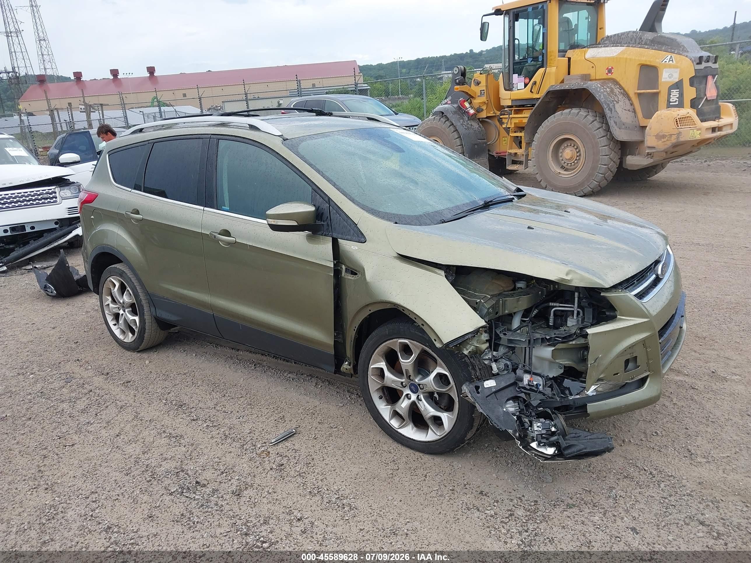 2013 Ford Escape Titanium Green vin: 1FMCU9J99DUA90651